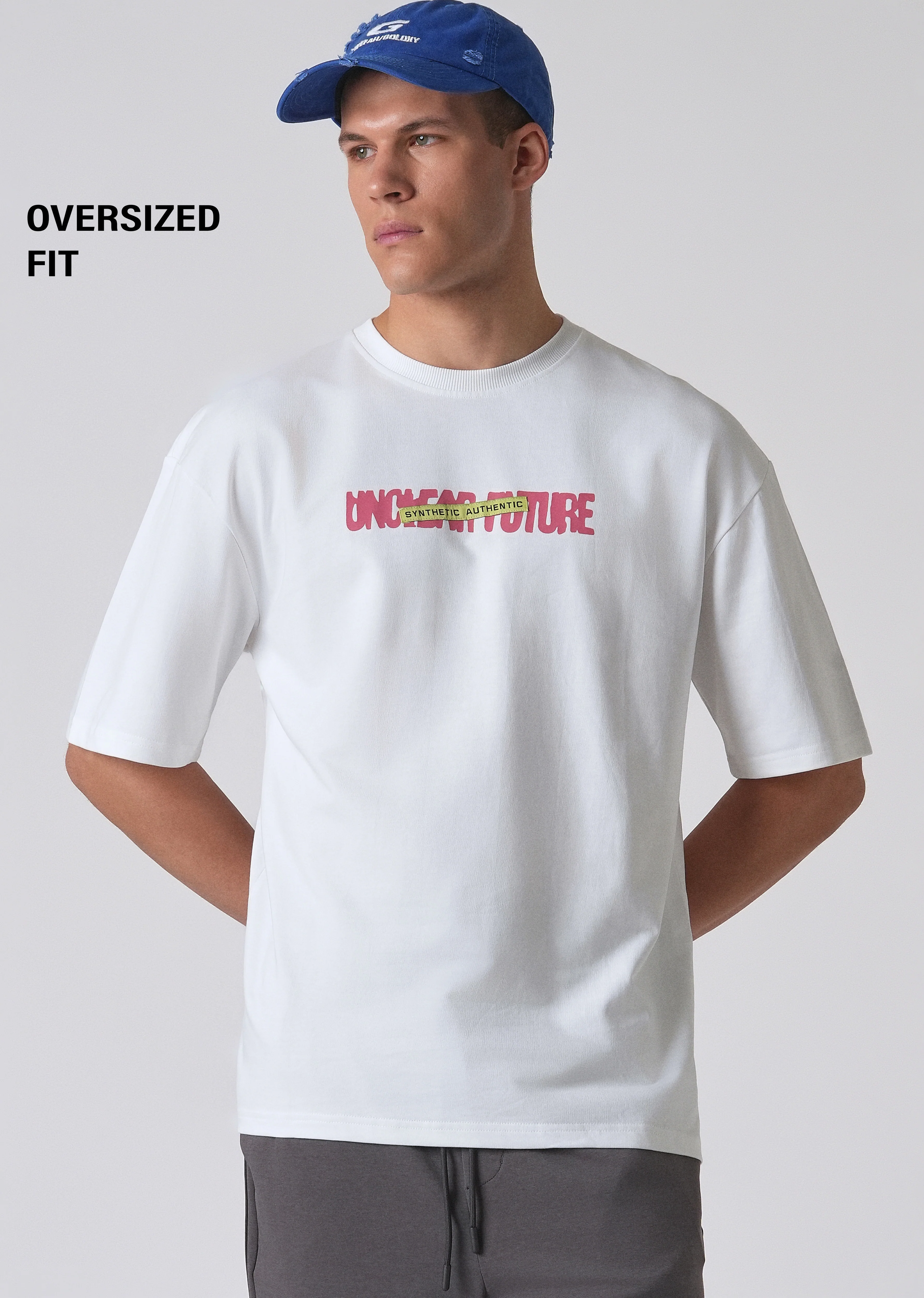 Typography White Oversized T-shirt - Image 7