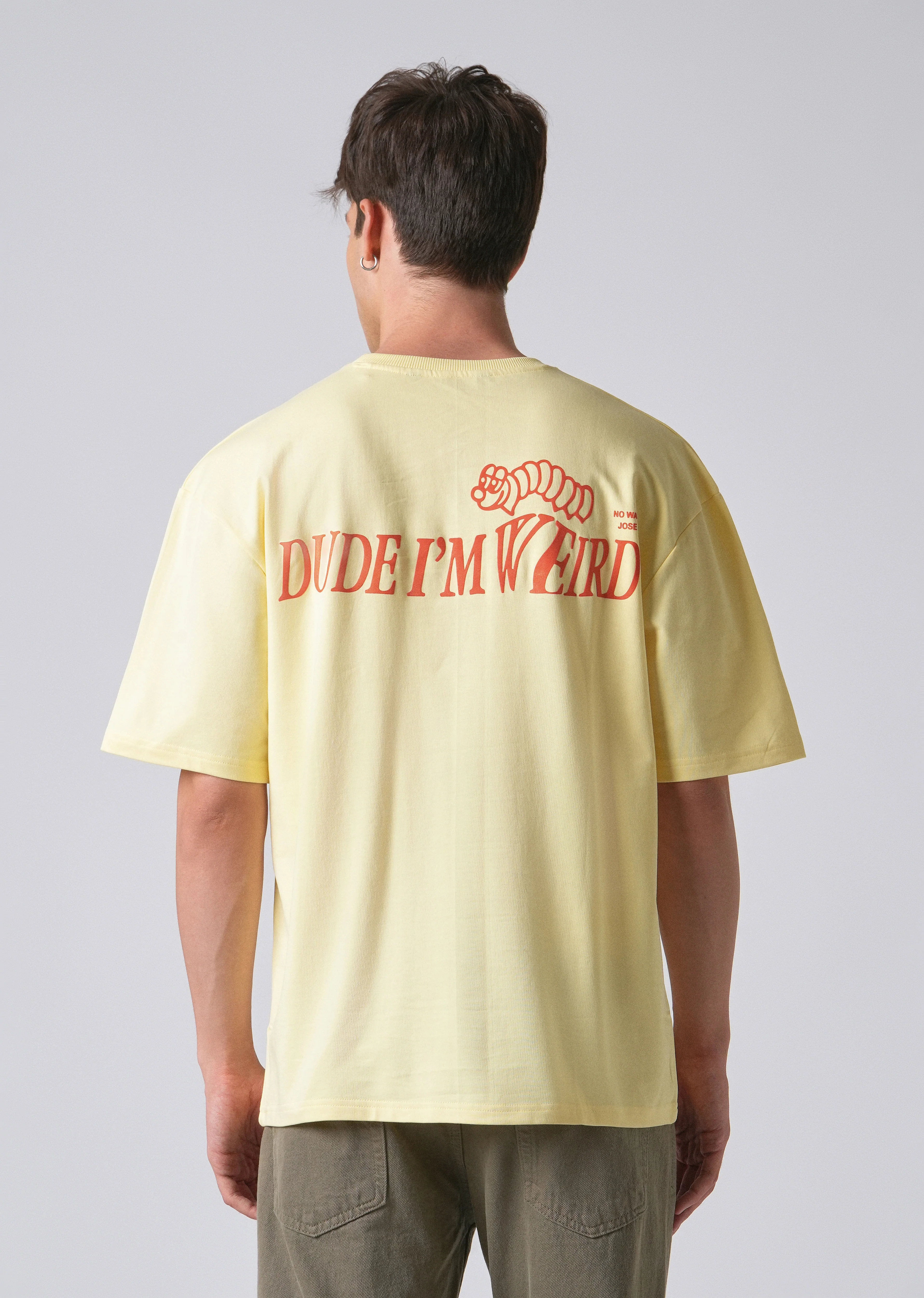 Typography Yellow Oversized T-shirt - Image 4