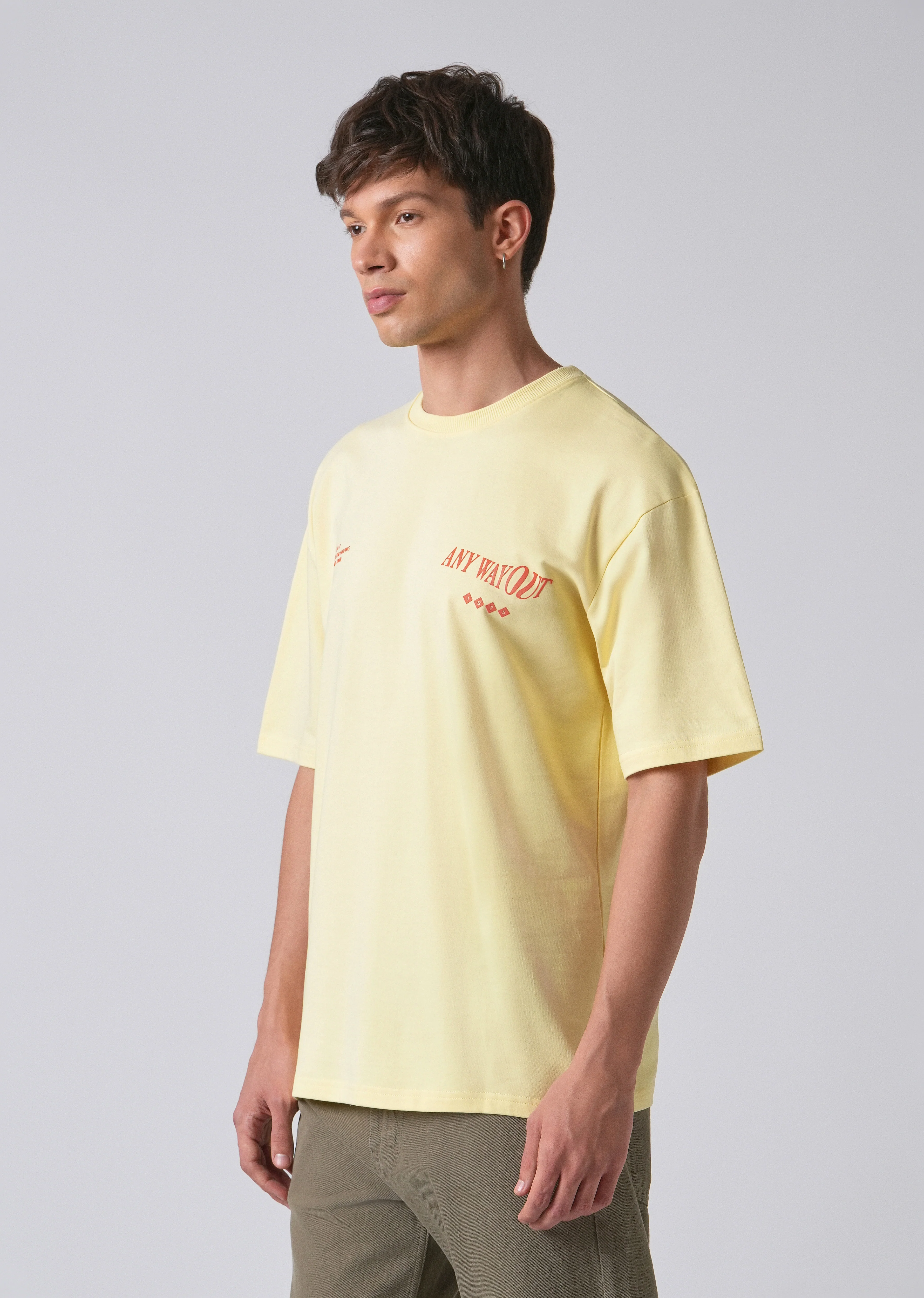Typography Yellow Oversized T-shirt - Image 5