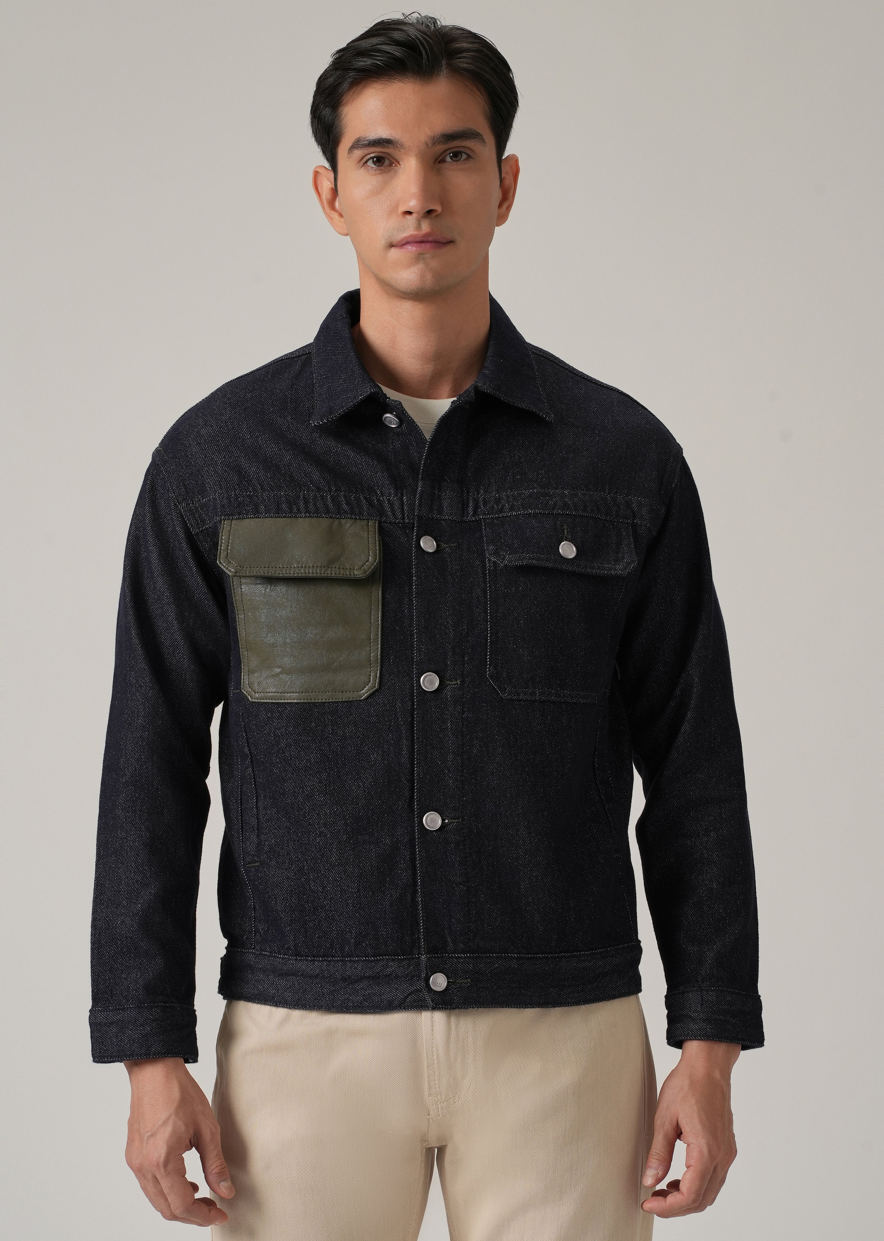 Utility Pocket Denim Jacket - Image 3