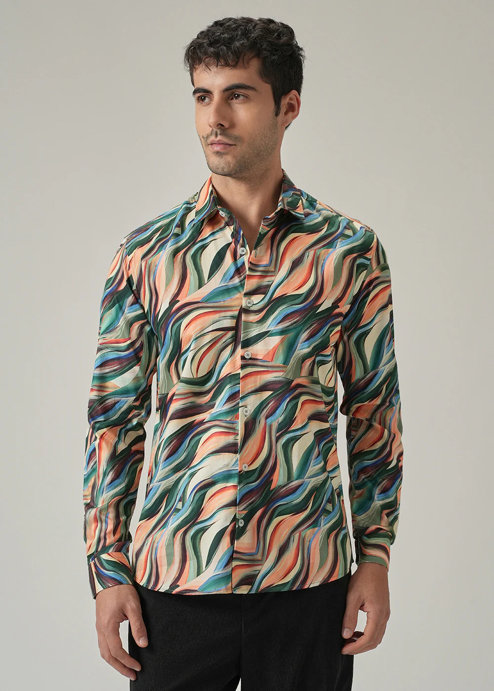 Vibrant Abstract Print Shirt - Image 3