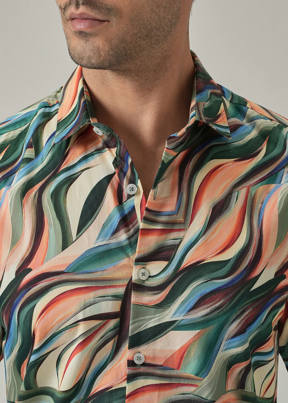Vibrant Abstract Print Shirt - Image 5