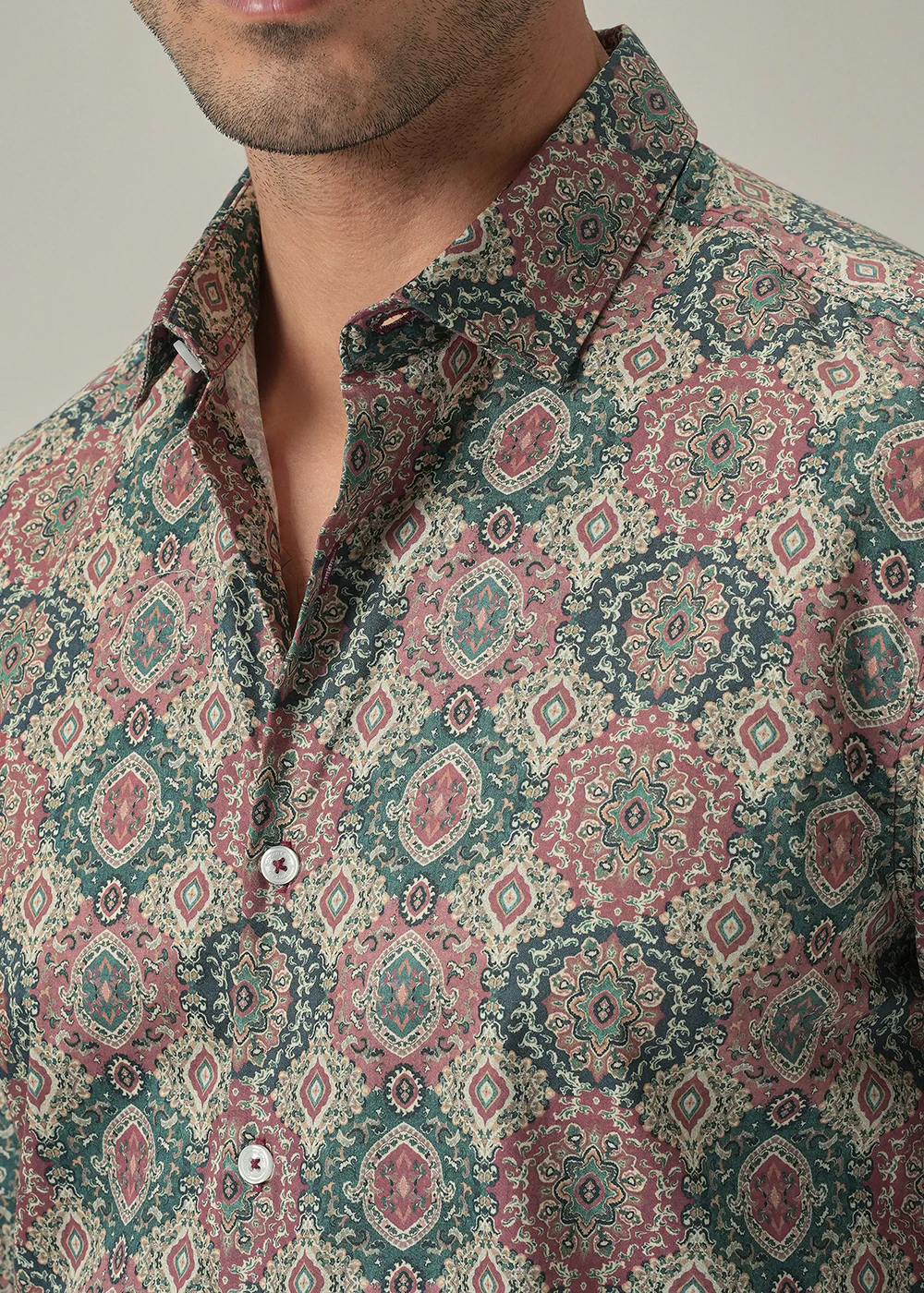Vintage Pattern Print Shirt - Image 5