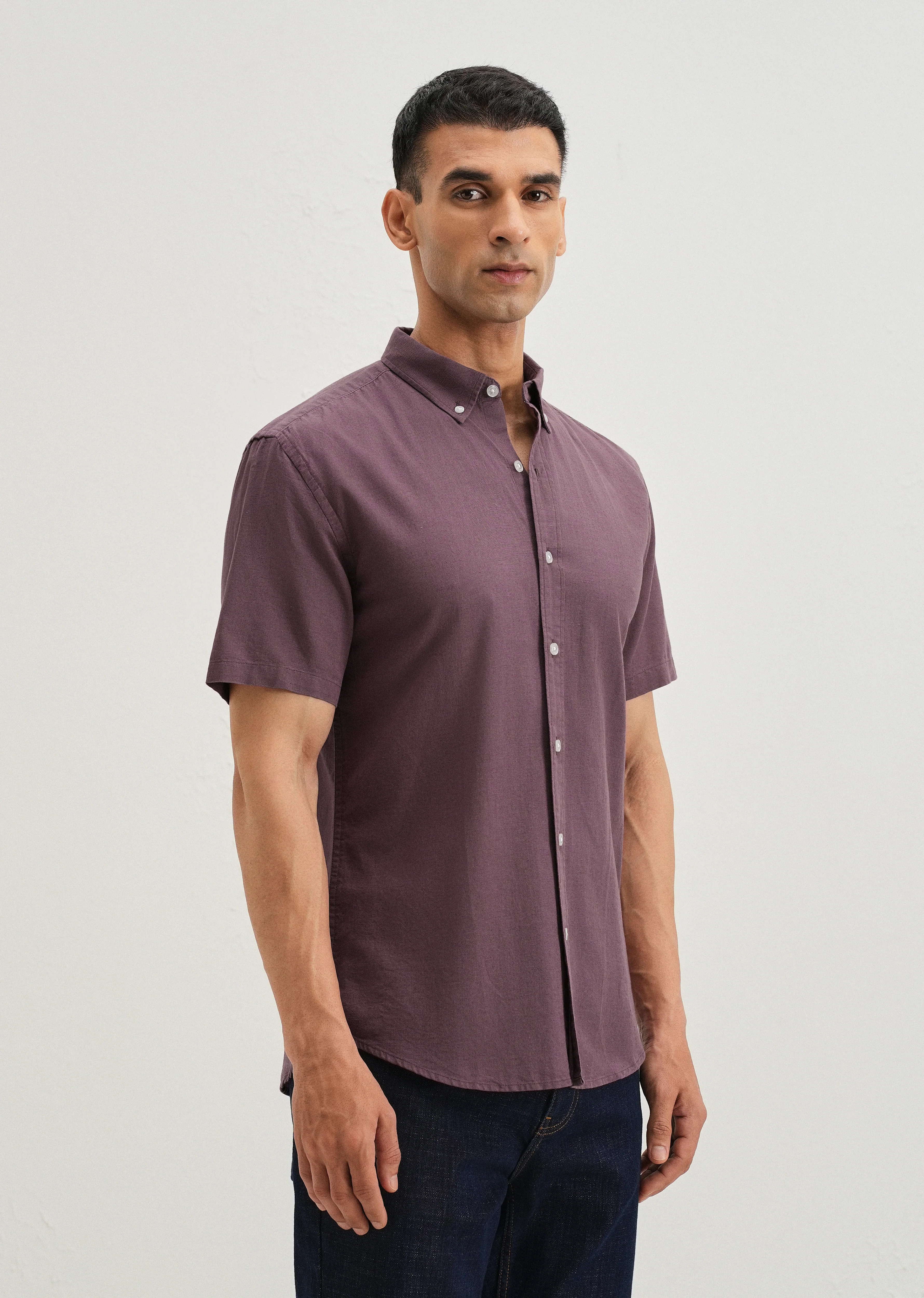 Violet Cotton Linen Shirt - Image 4