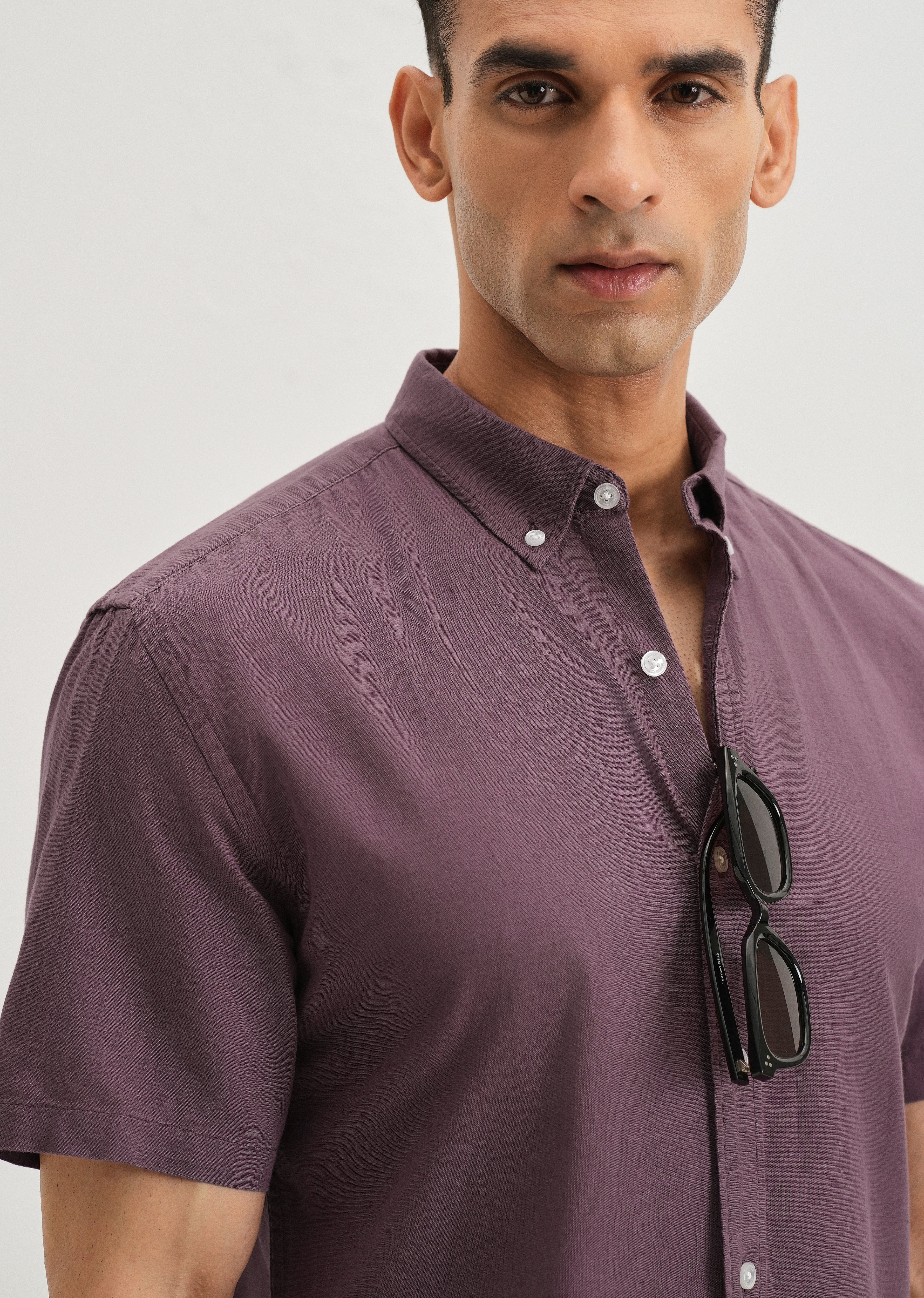 Violet Cotton Linen Shirt - Image 5