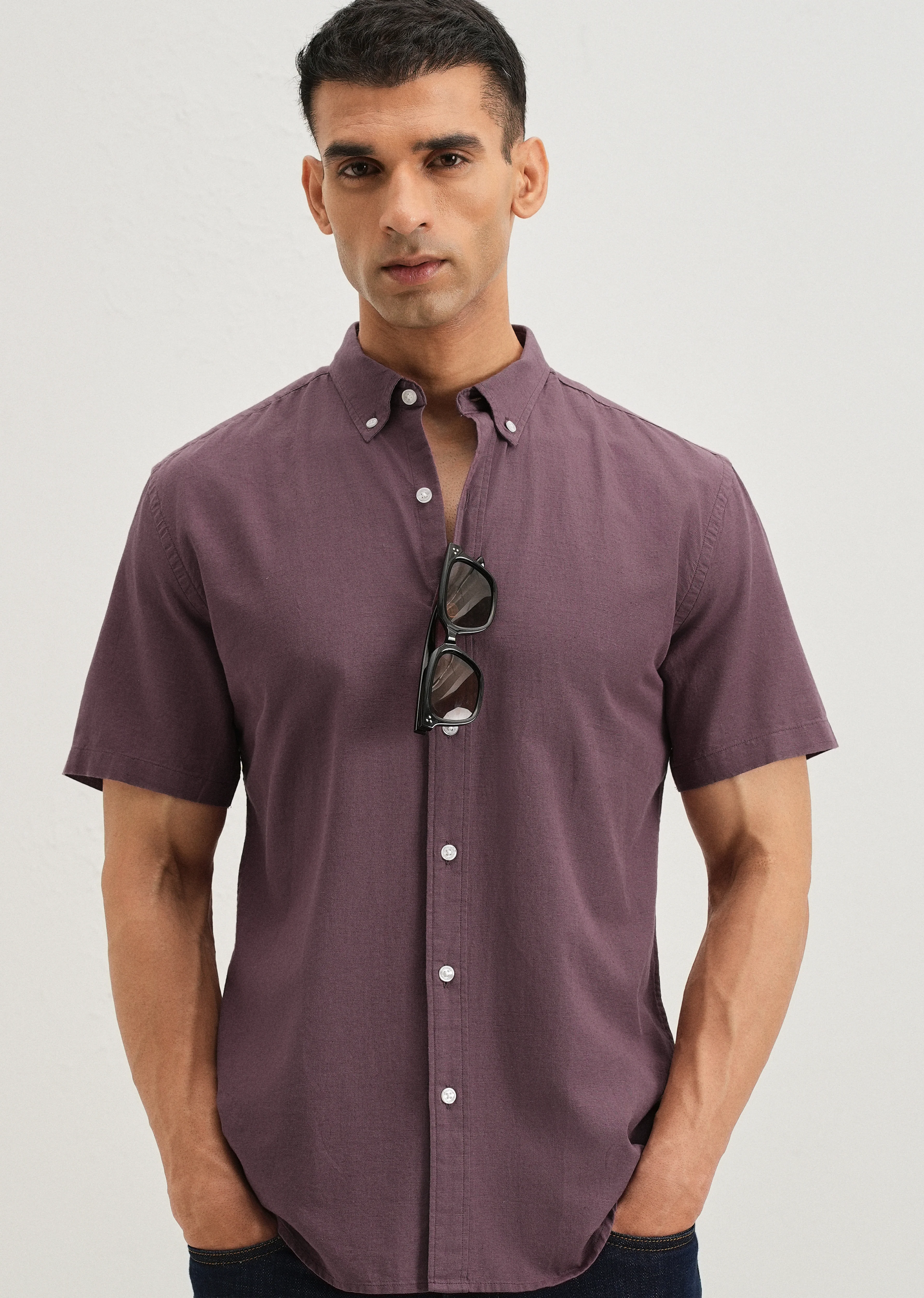 Violet Cotton Linen Shirt - Image 7