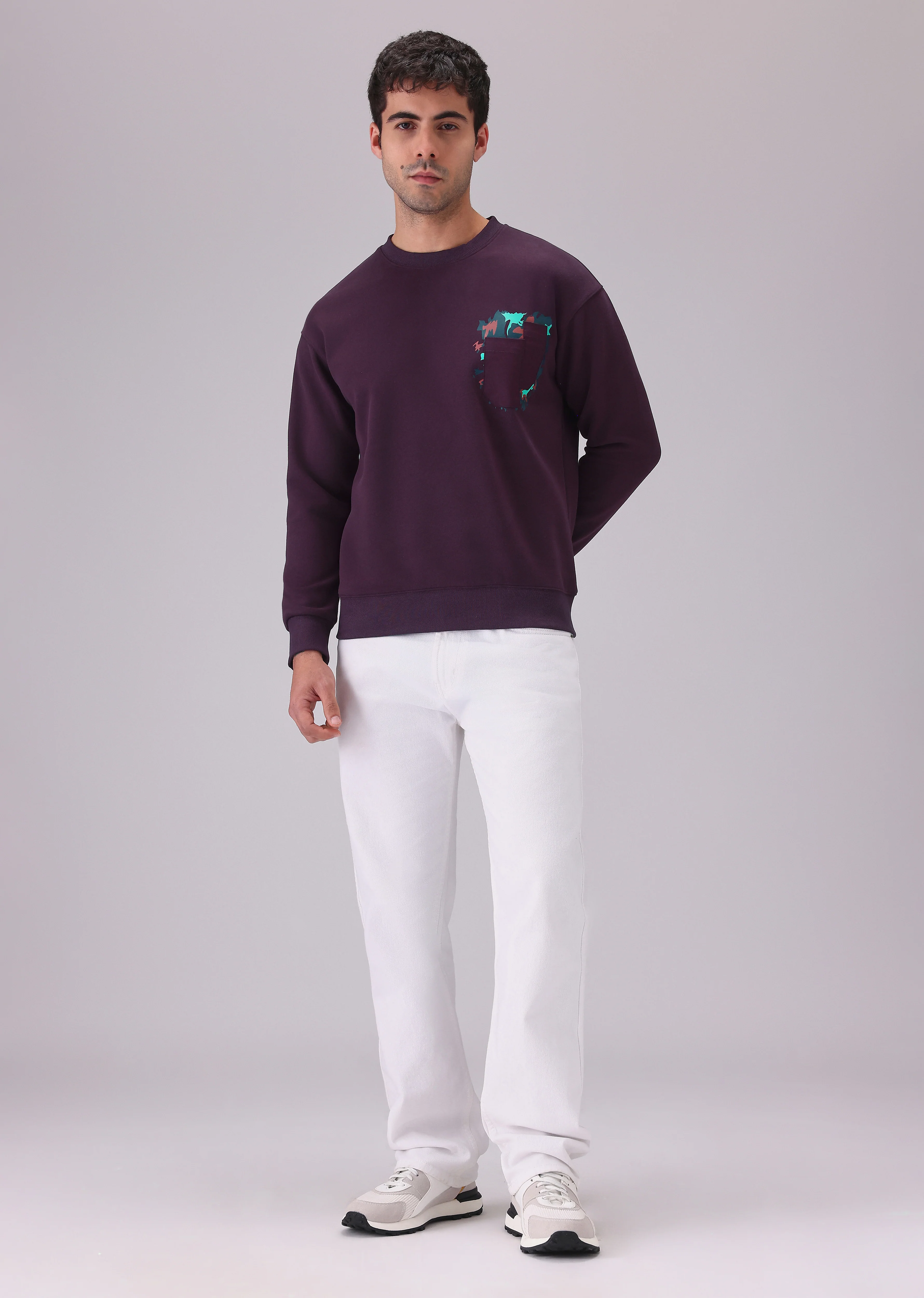 Violet Graphic Pocket Sweatshirt - Image 6