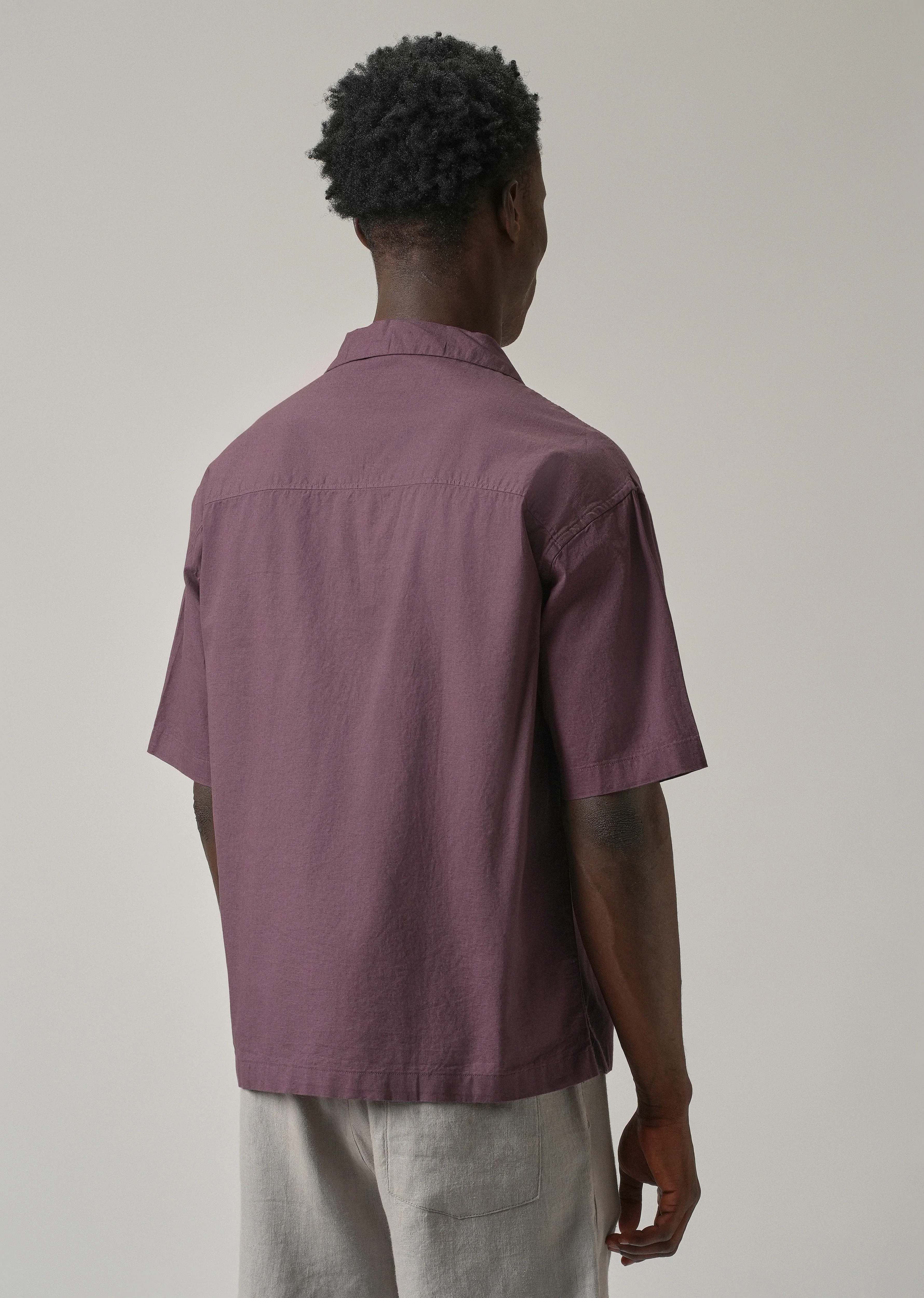 Violet Cotton/Linen Shirt - Image 2