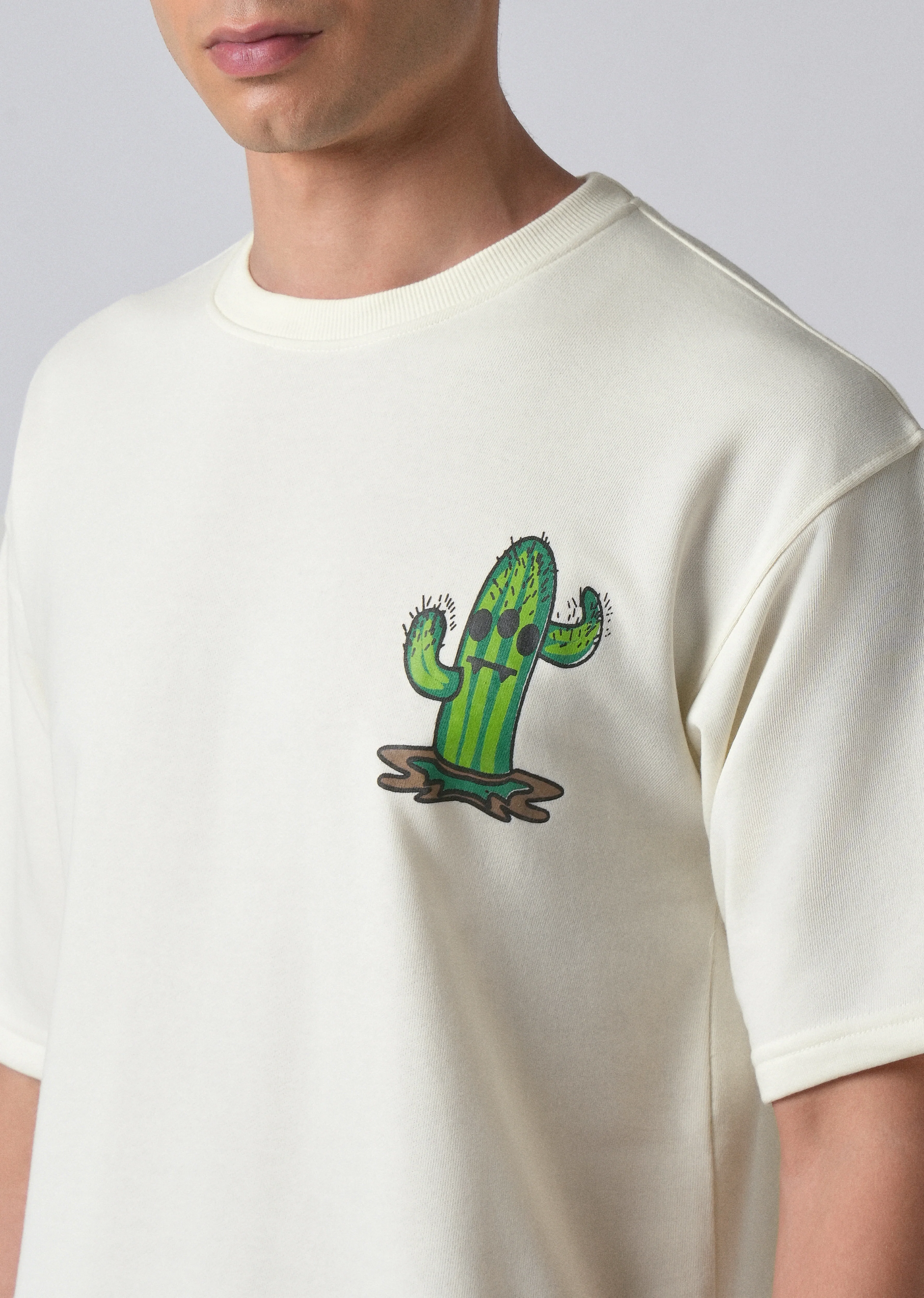 Warm White Oversized T-shirt - Image 2