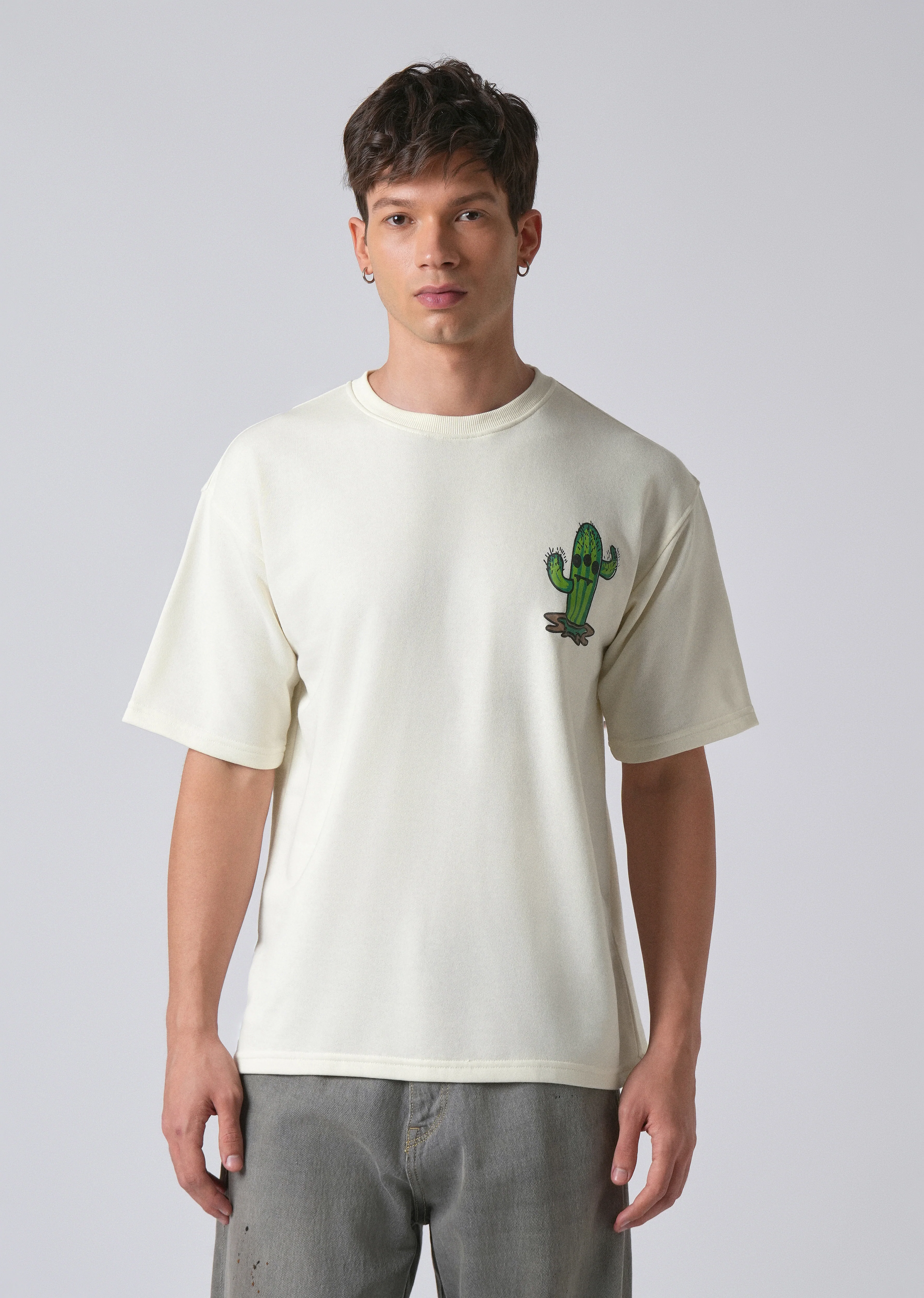 Warm White Oversized T-shirt - Image 3