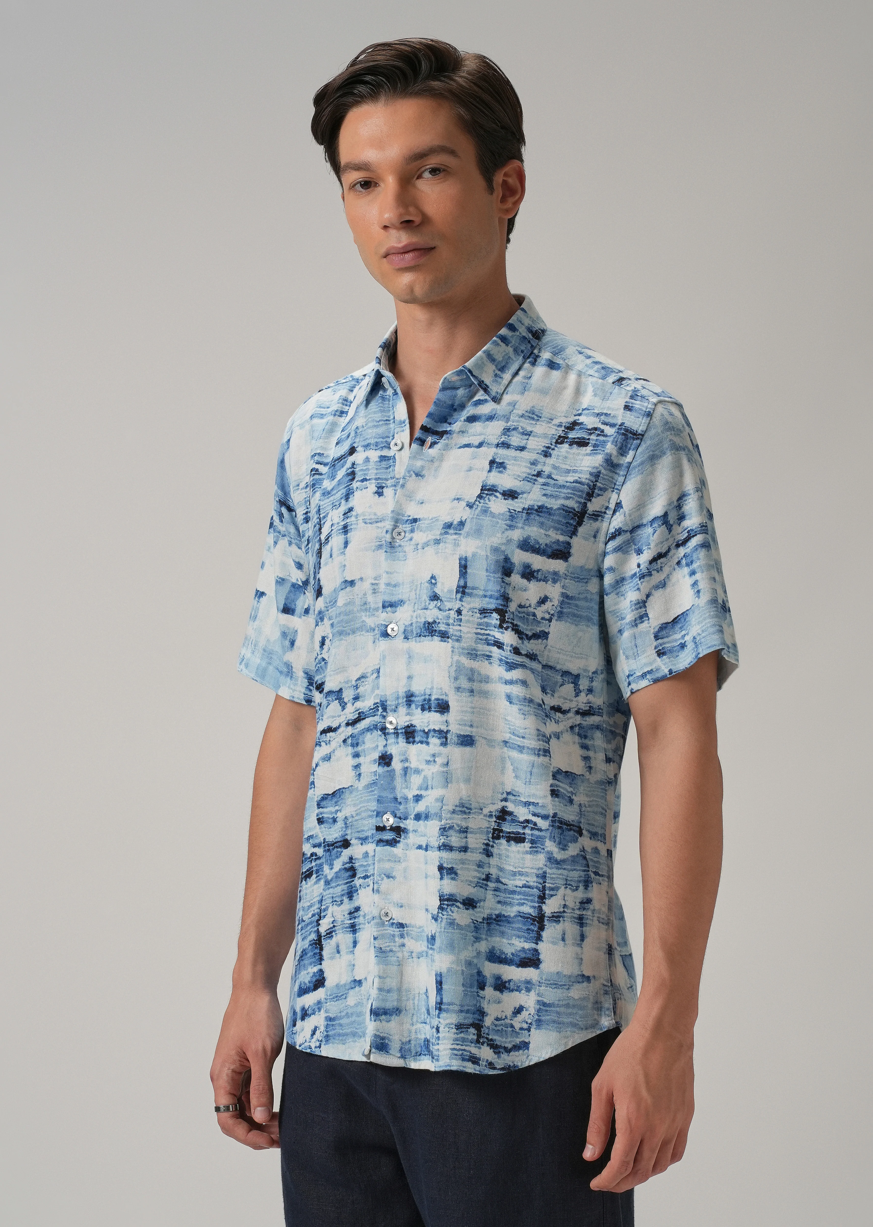 Wash out Print Half Sleeve shirt - Image 4