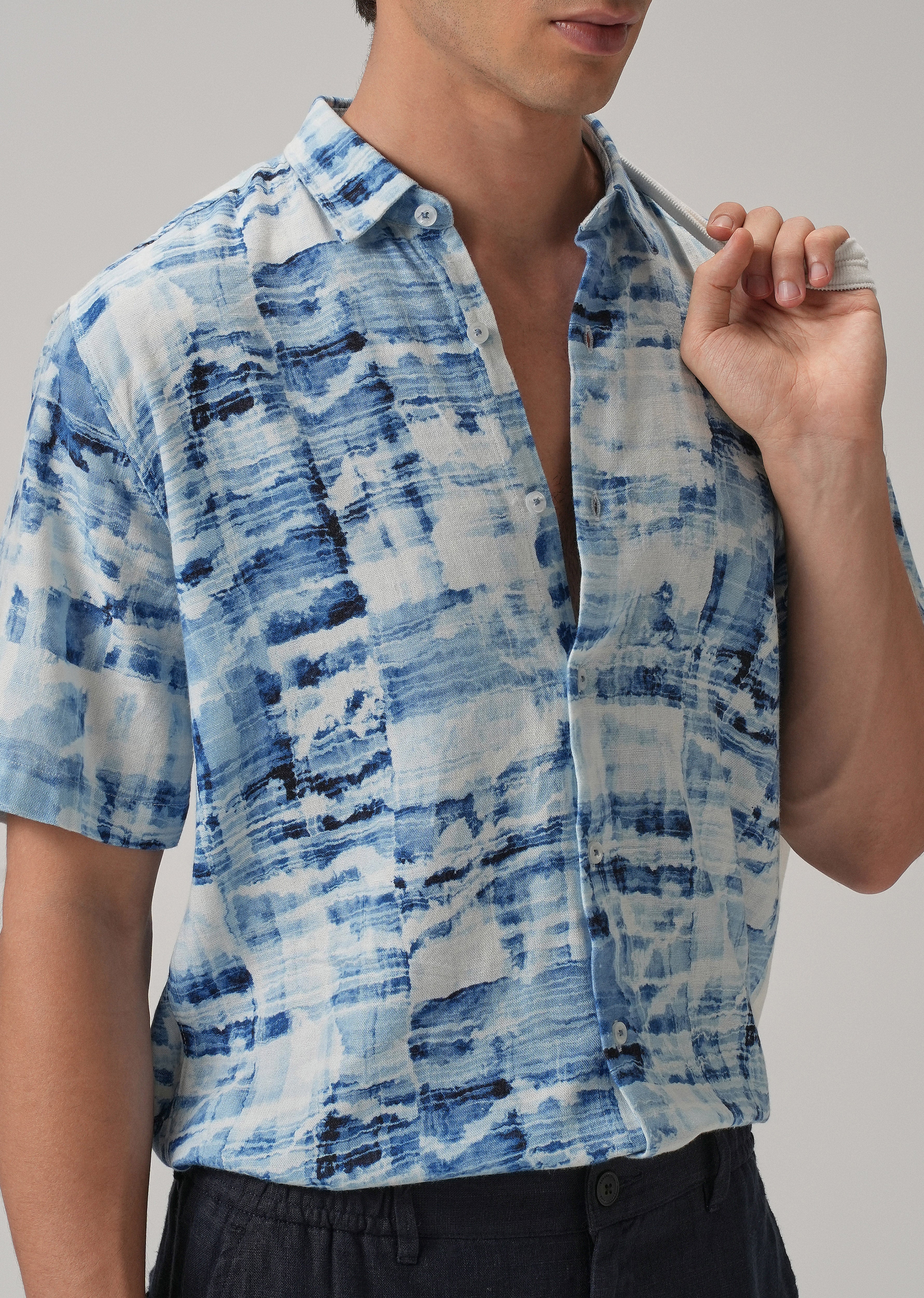 Wash out Print Half Sleeve shirt - Image 7