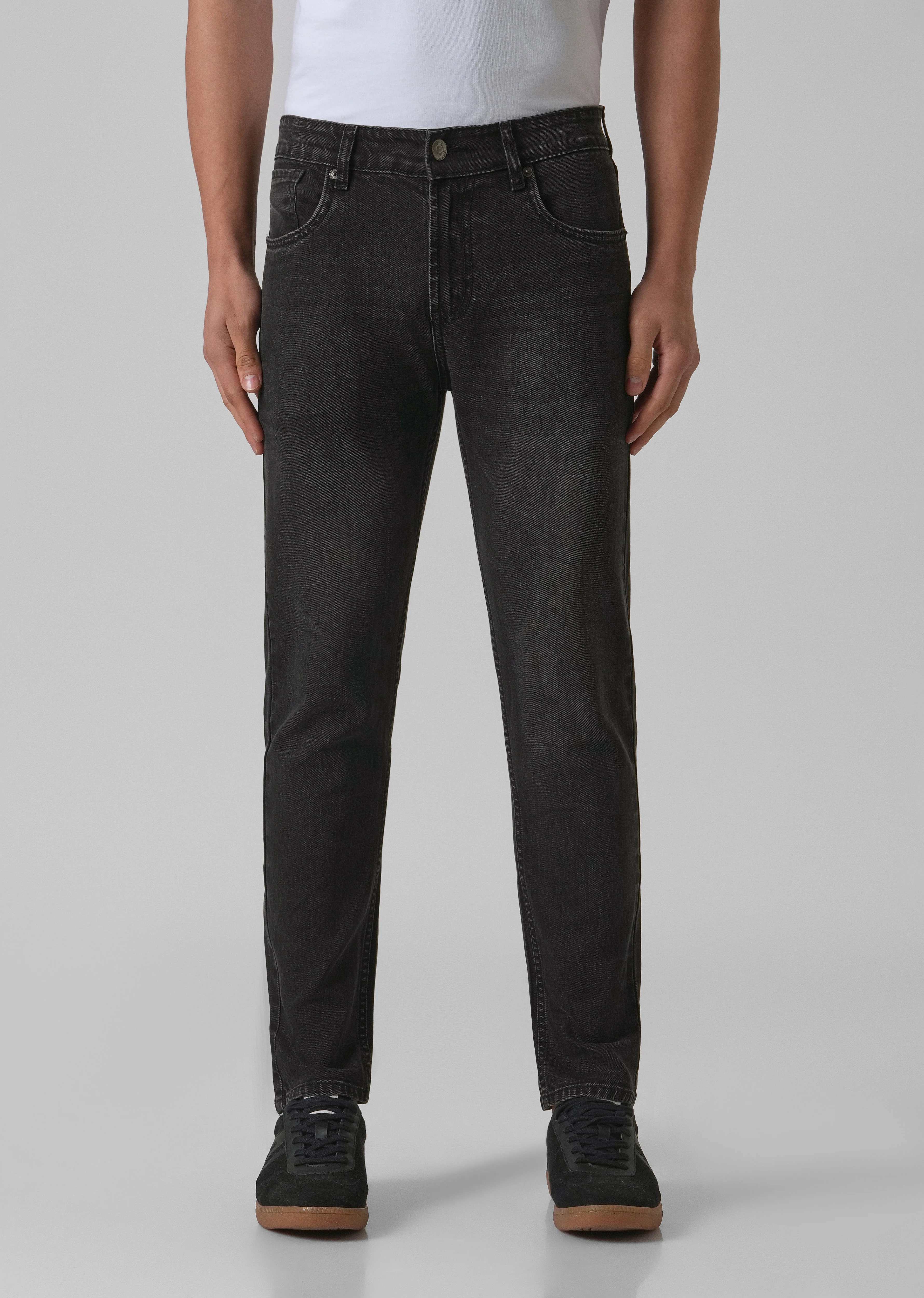 Washed Black Slim Fit Jeans - Image 3