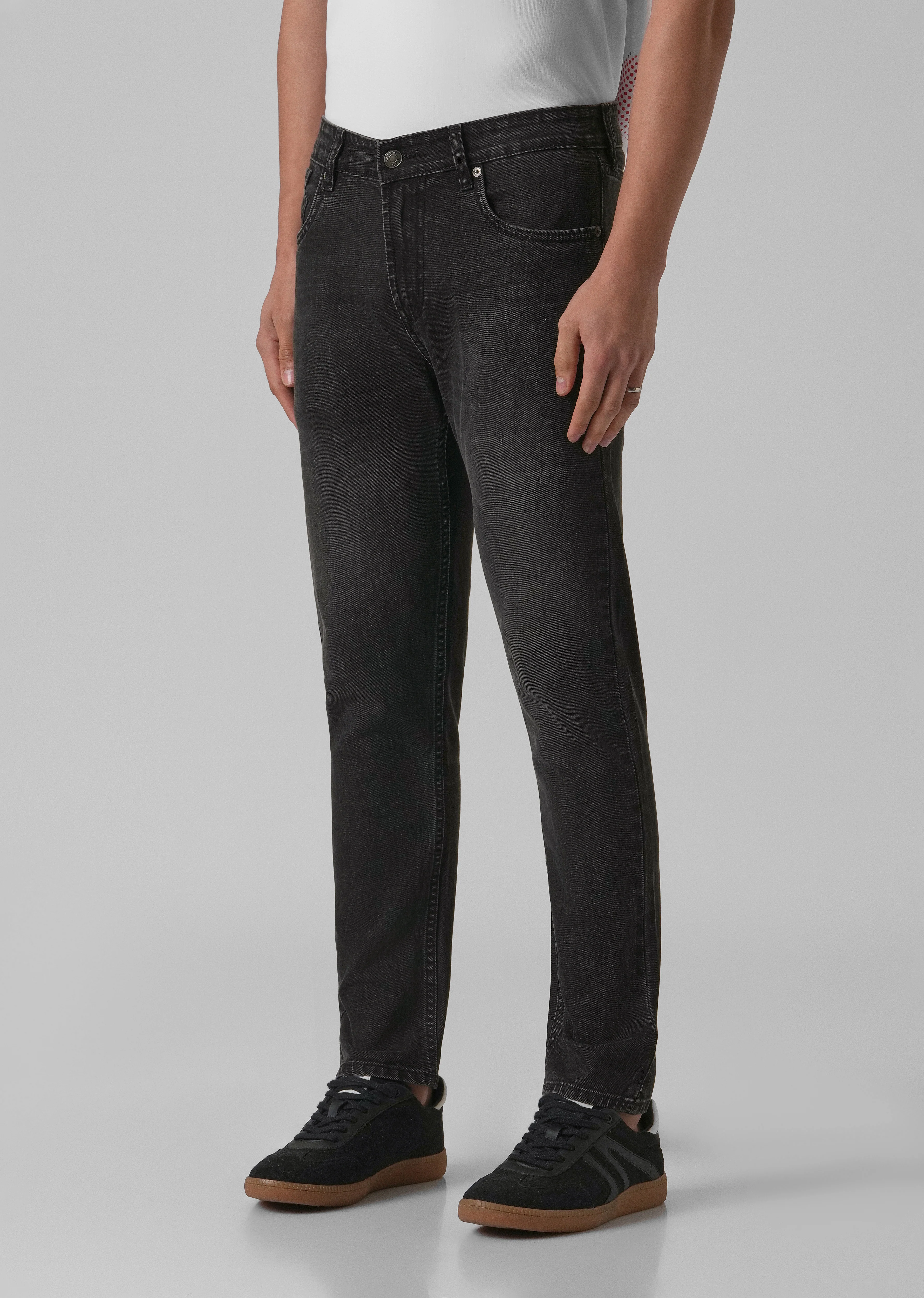 Washed Black Slim Fit Jeans - Image 4