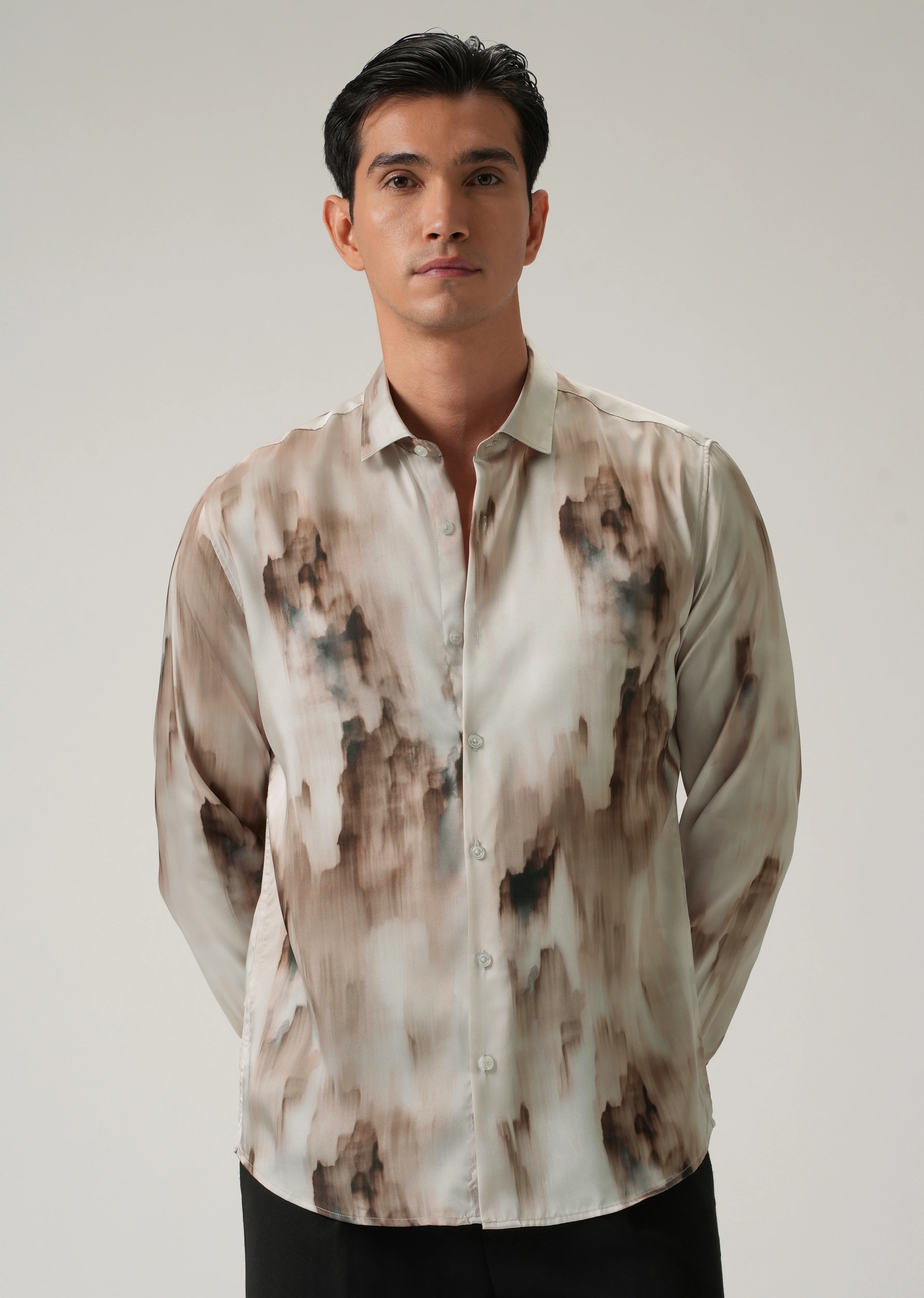 Watercolor Print Shirt - Image 3