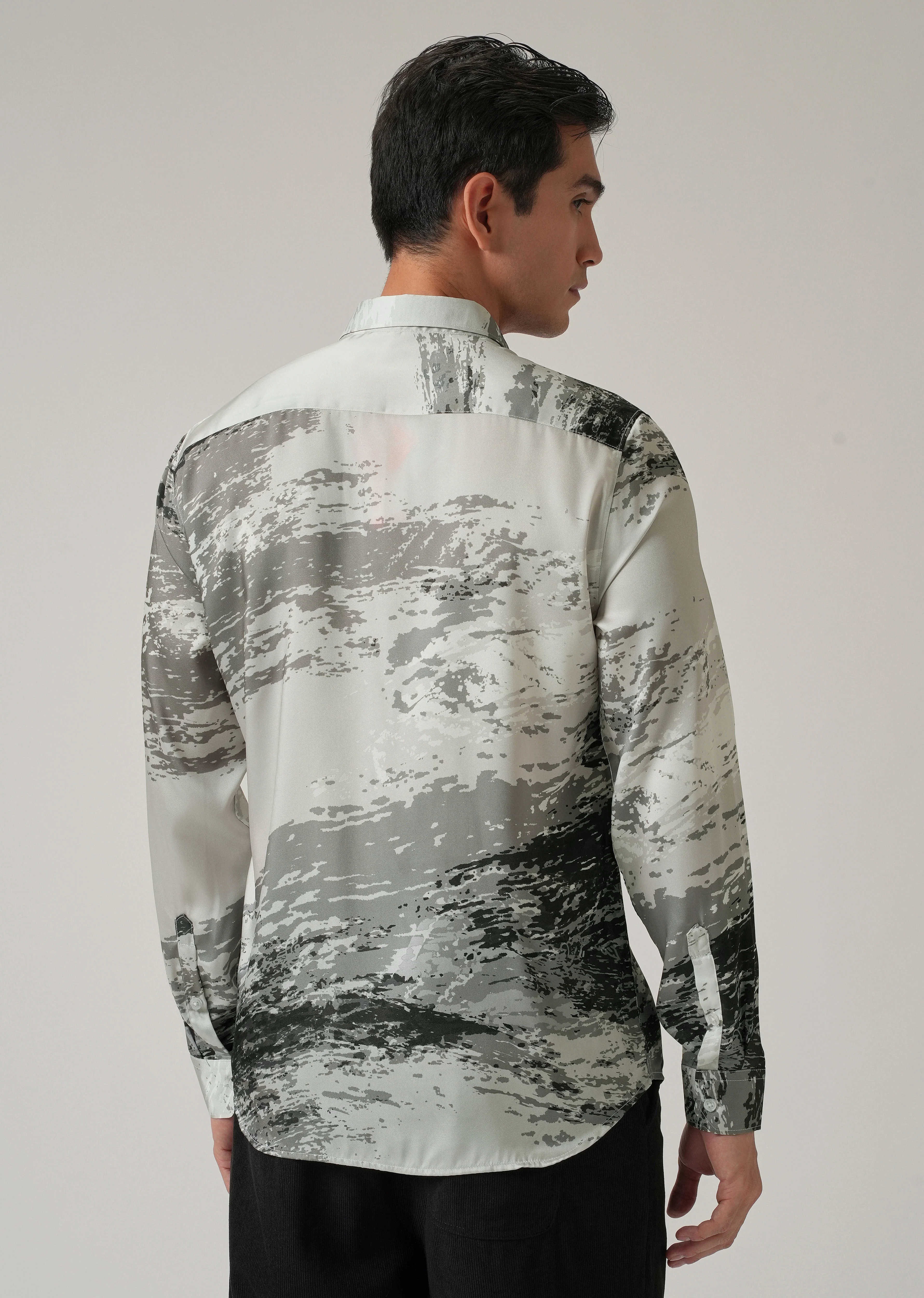 Watercolor Wash Print Shirt - Image 2