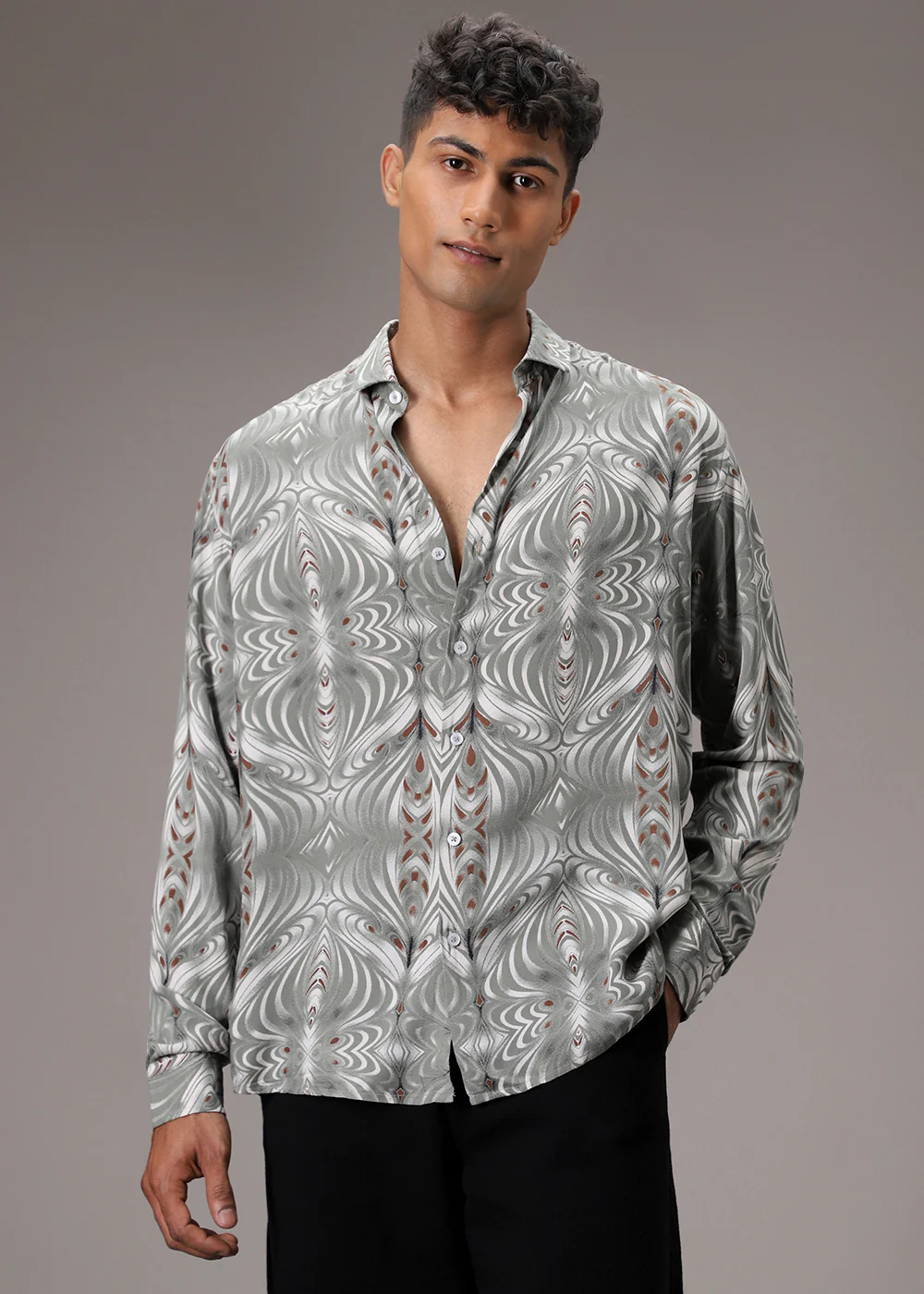 Wave Green Feather Shirt - Image 2