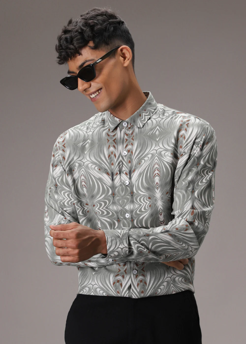 Wave Green Feather Shirt - Image 5