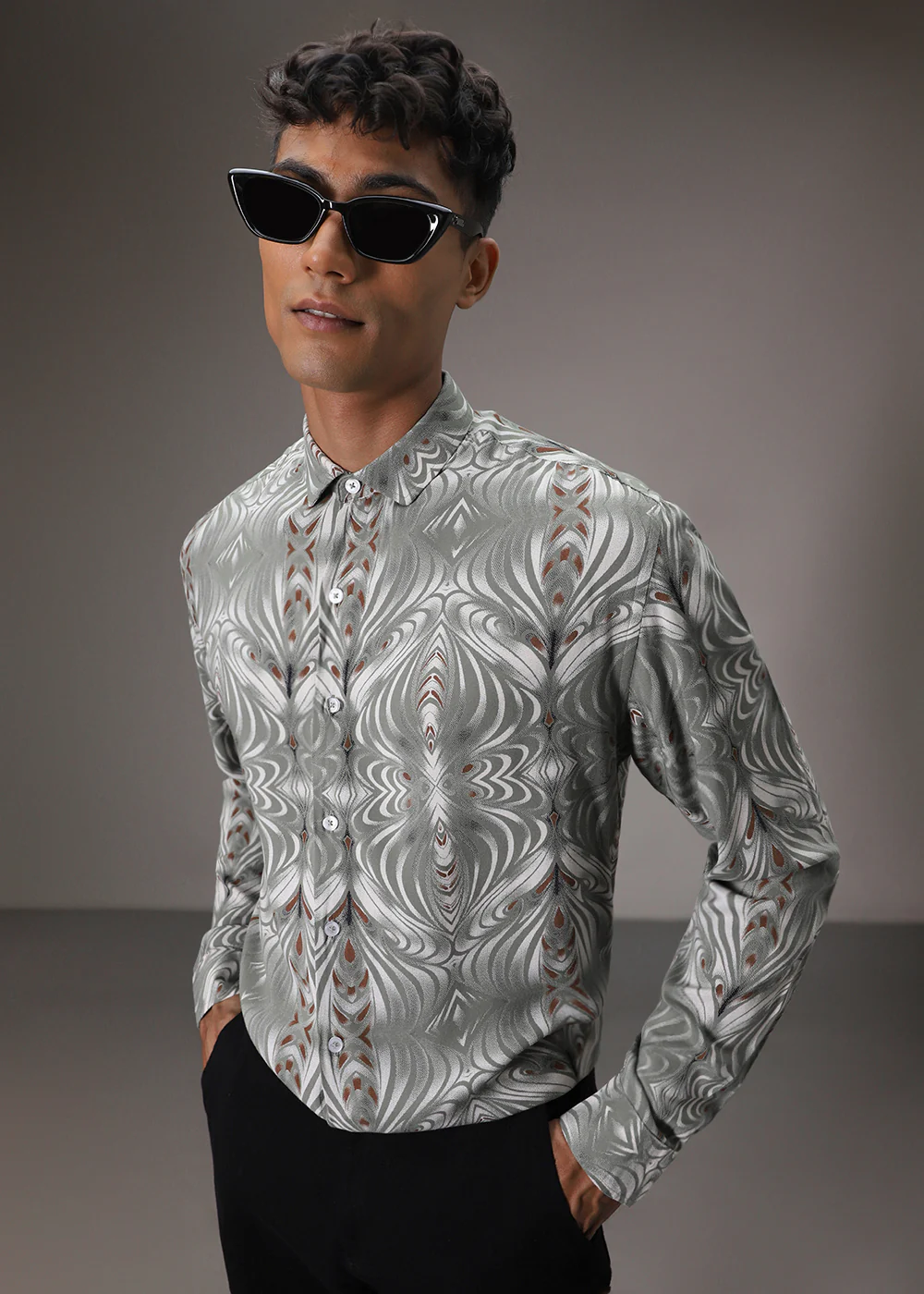 Wave Green Feather Shirt - Image 6