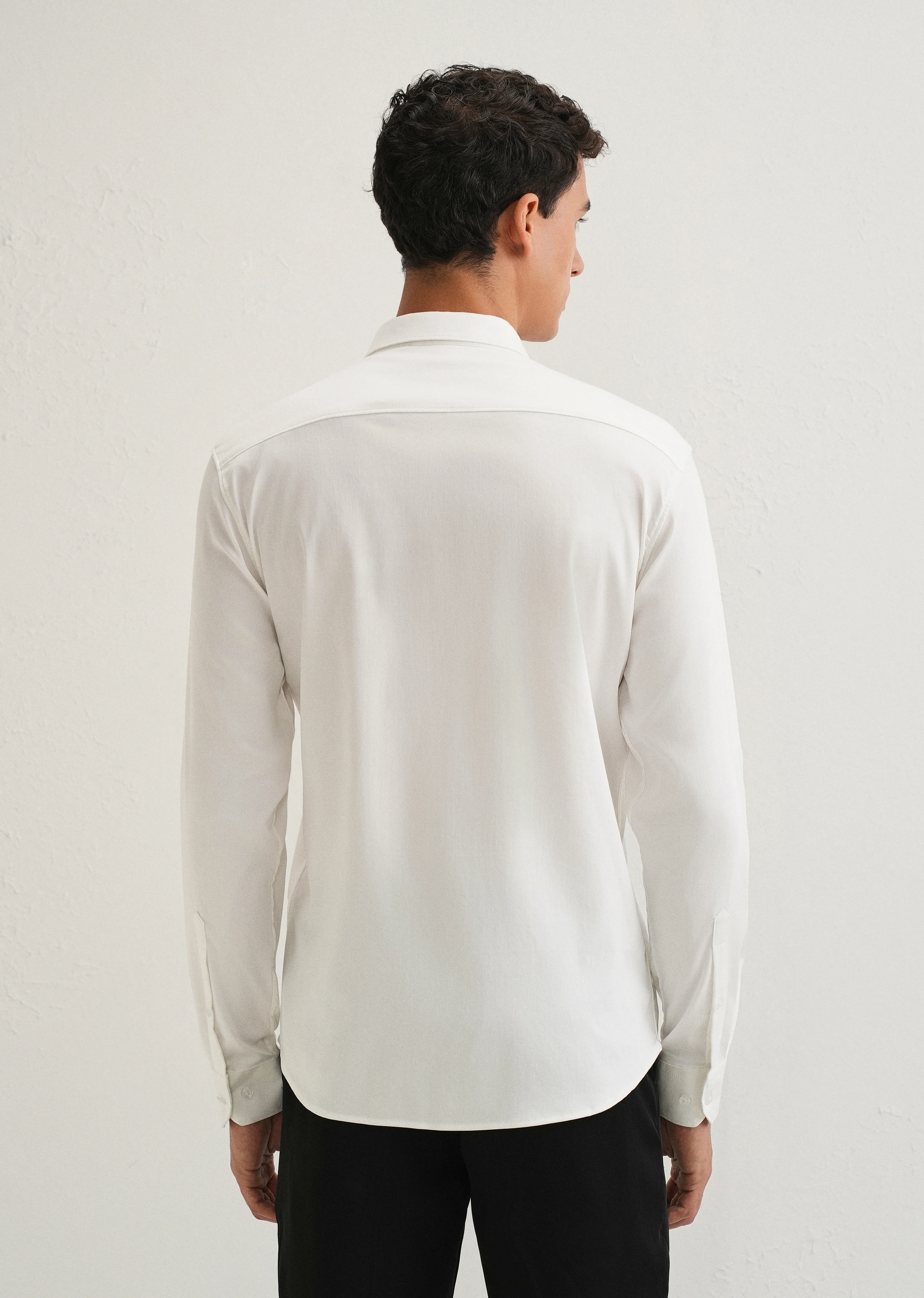 White Abstract Embellished Designer Shirt - Image 2