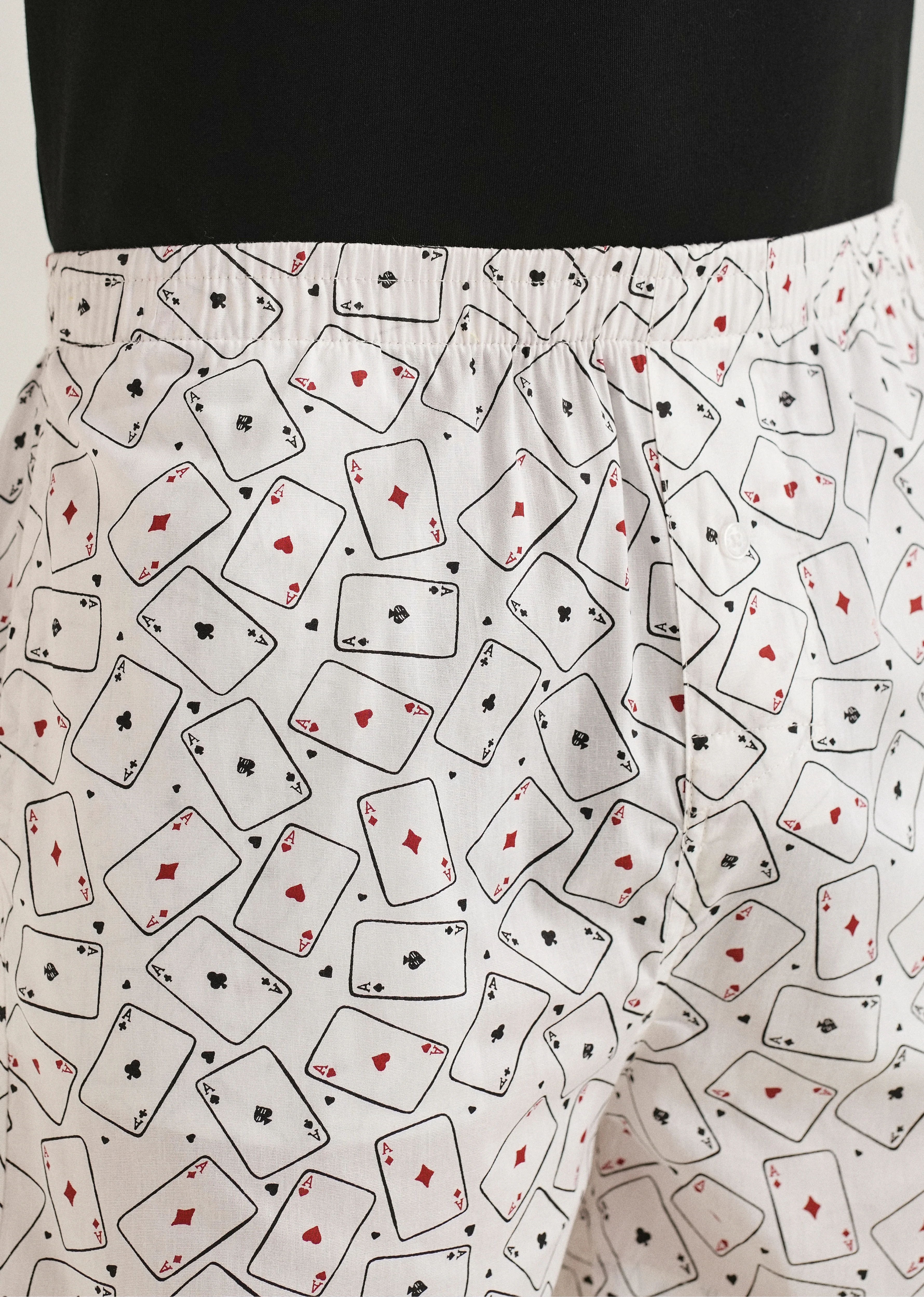 White Ace Card Printed Boxer - Image 4