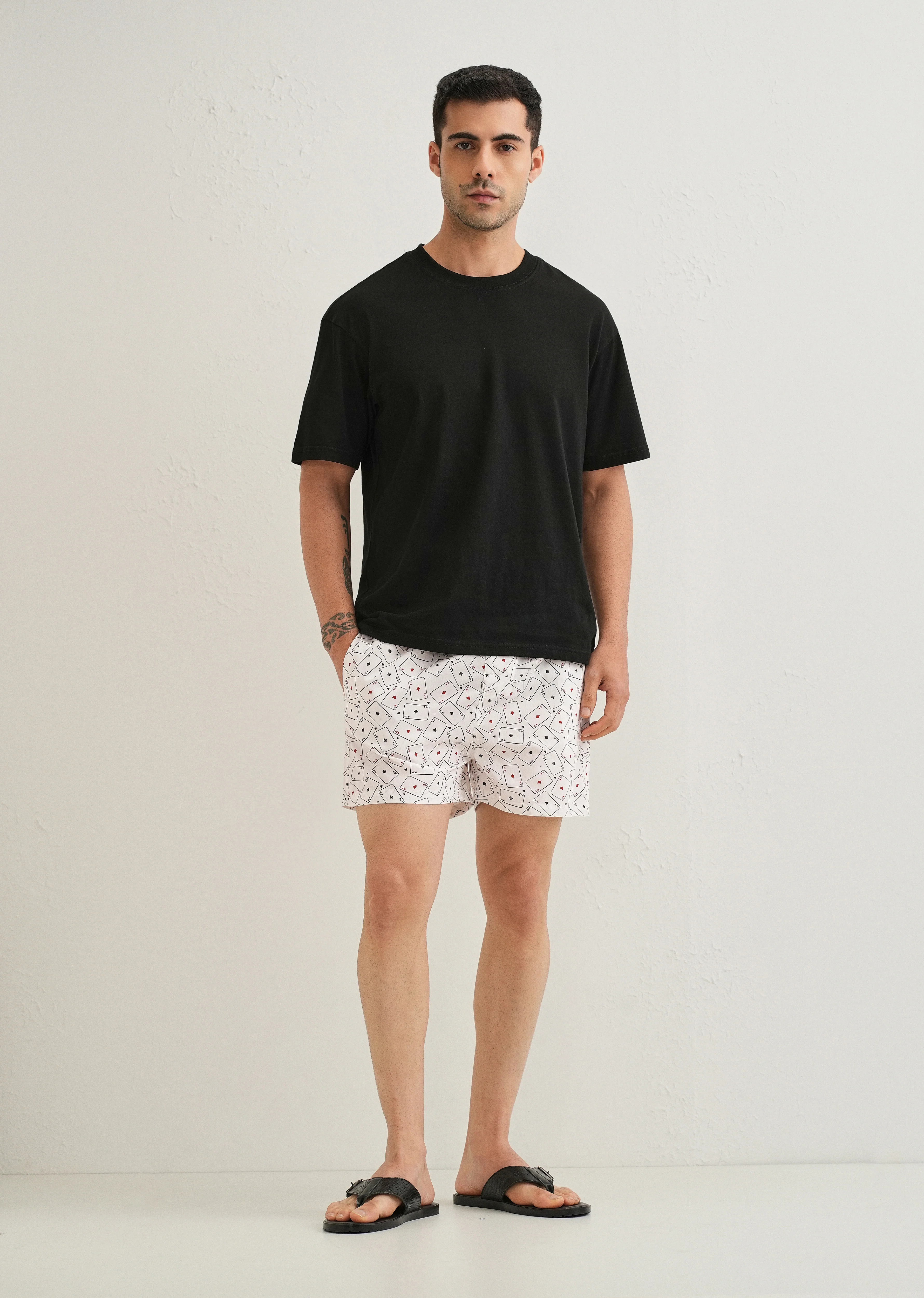 White Ace Card Printed Boxer - Image 6