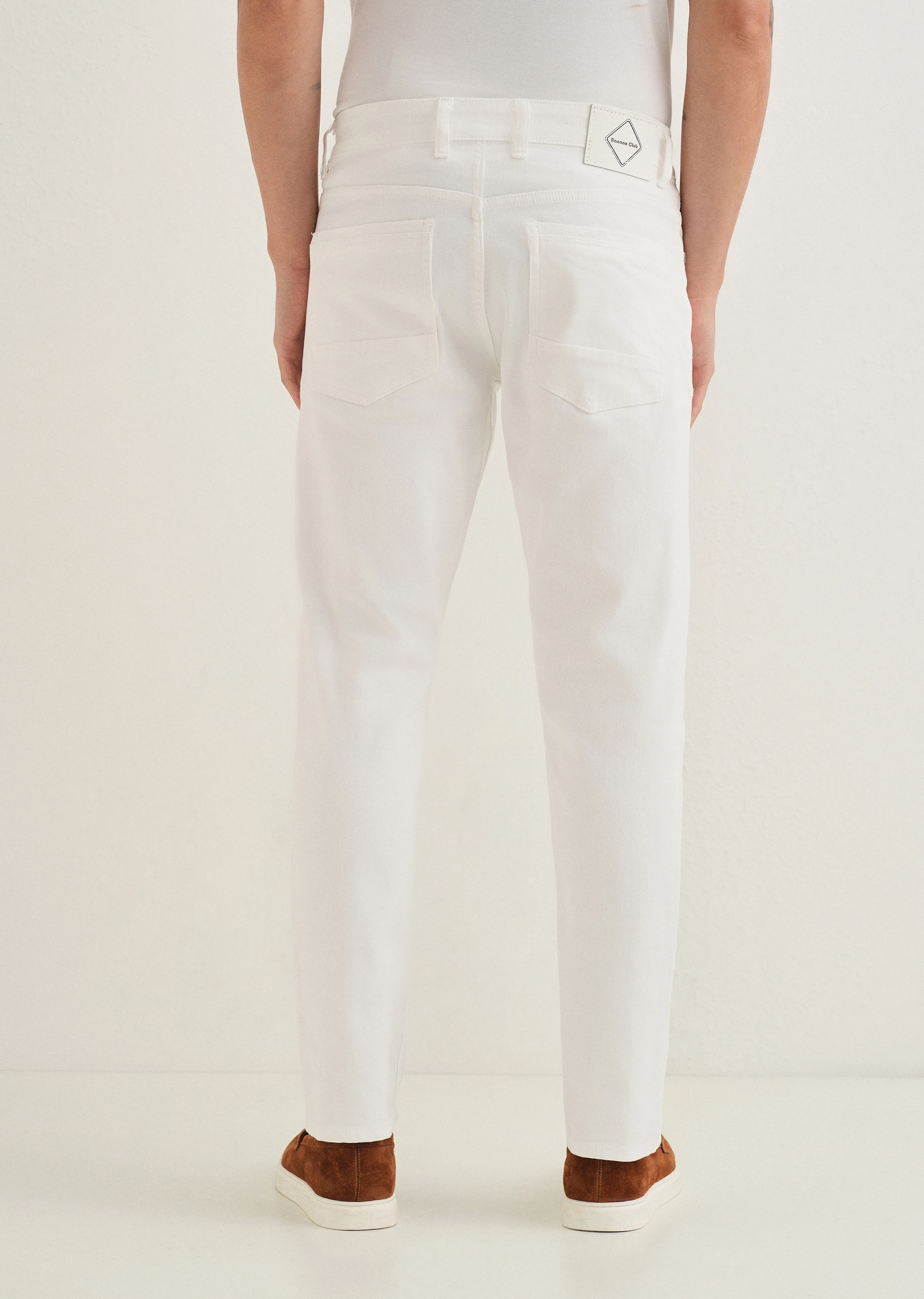 White Ankle Fit Jeans - Image 5