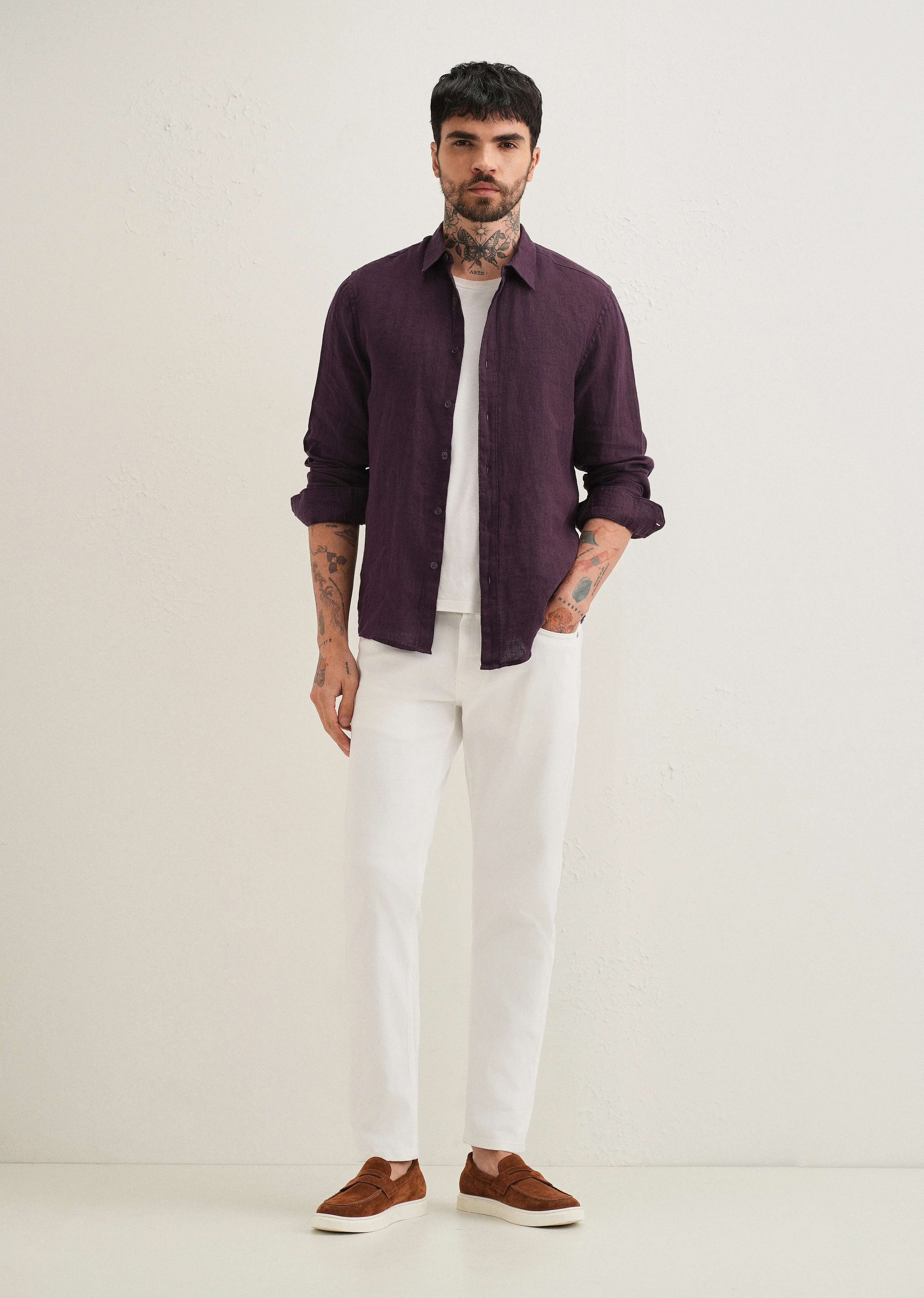 White Ankle Fit Jeans - Image 7
