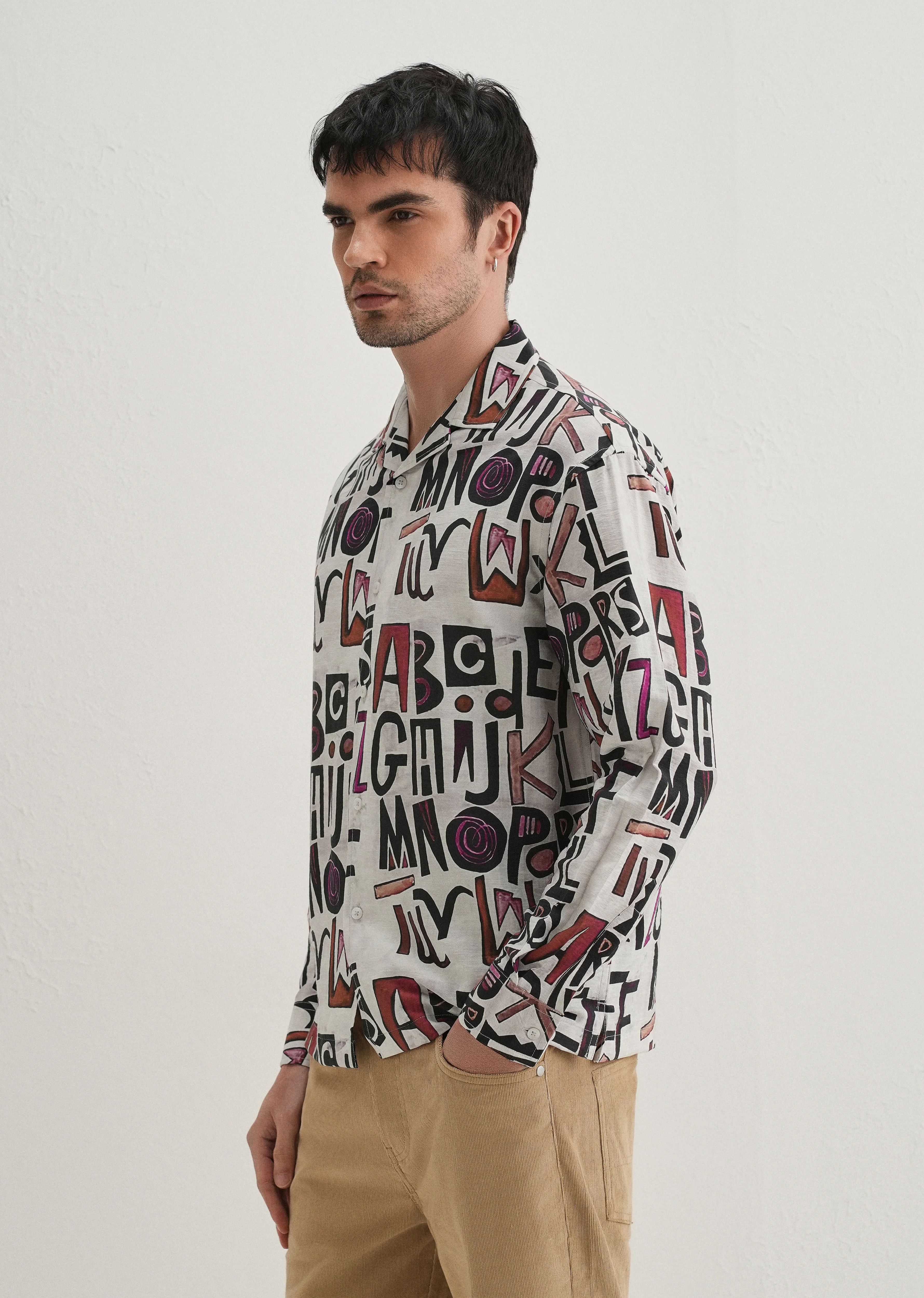 White Artform Typo Printed Shirt - Image 4