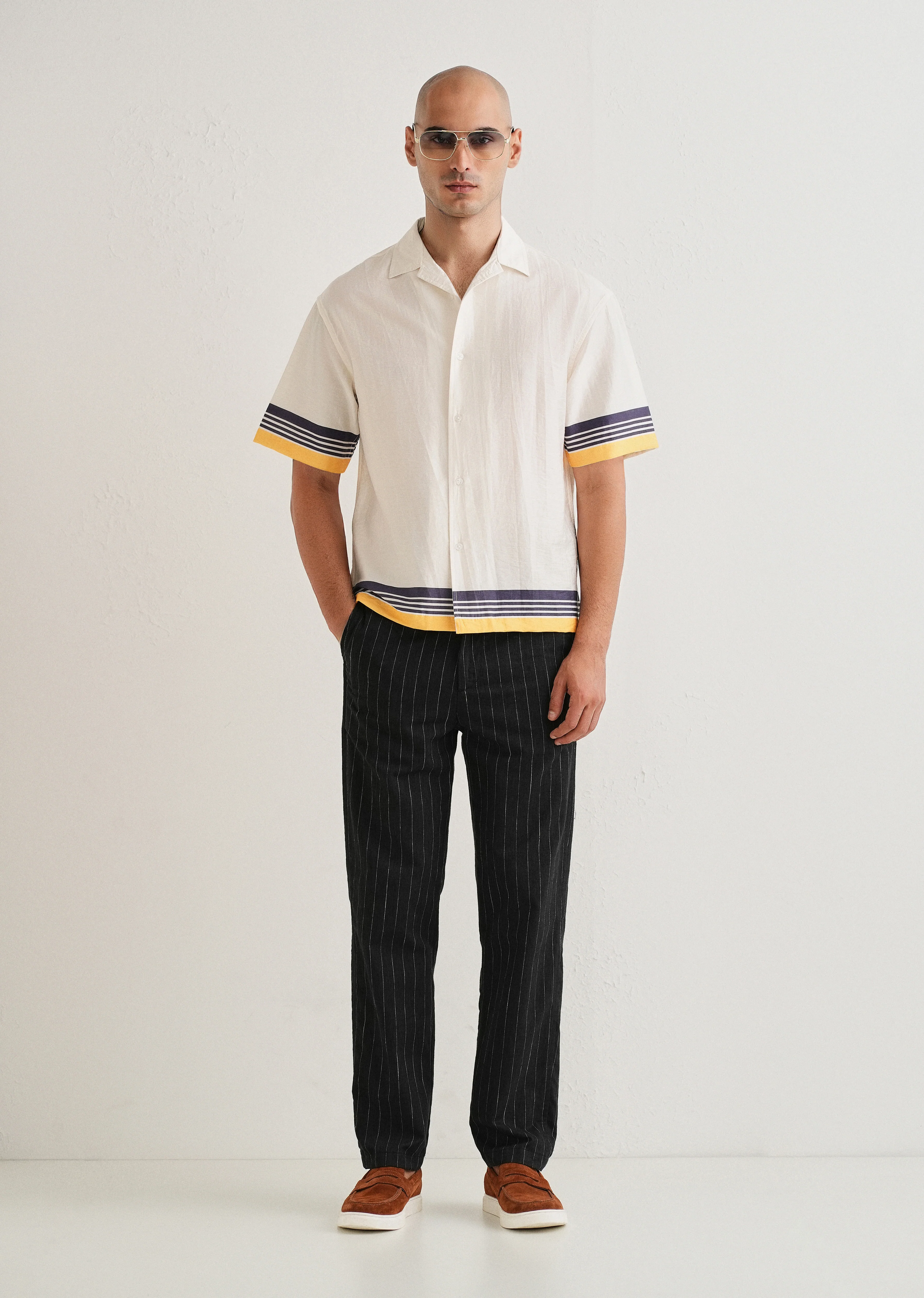 White Back Placement Print Shirt - Image 6
