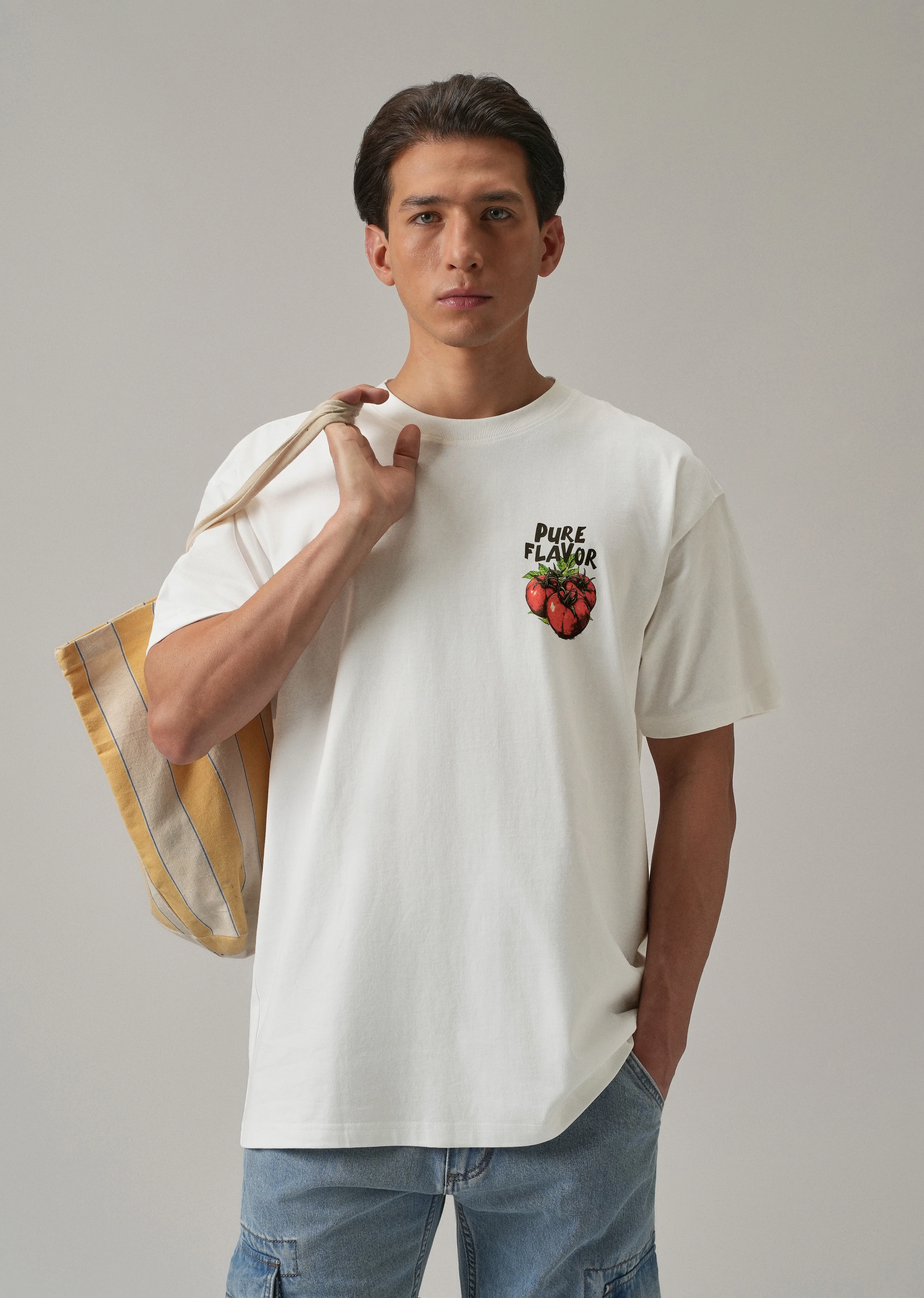 White Back Print Oversized T-shirt - Image 2