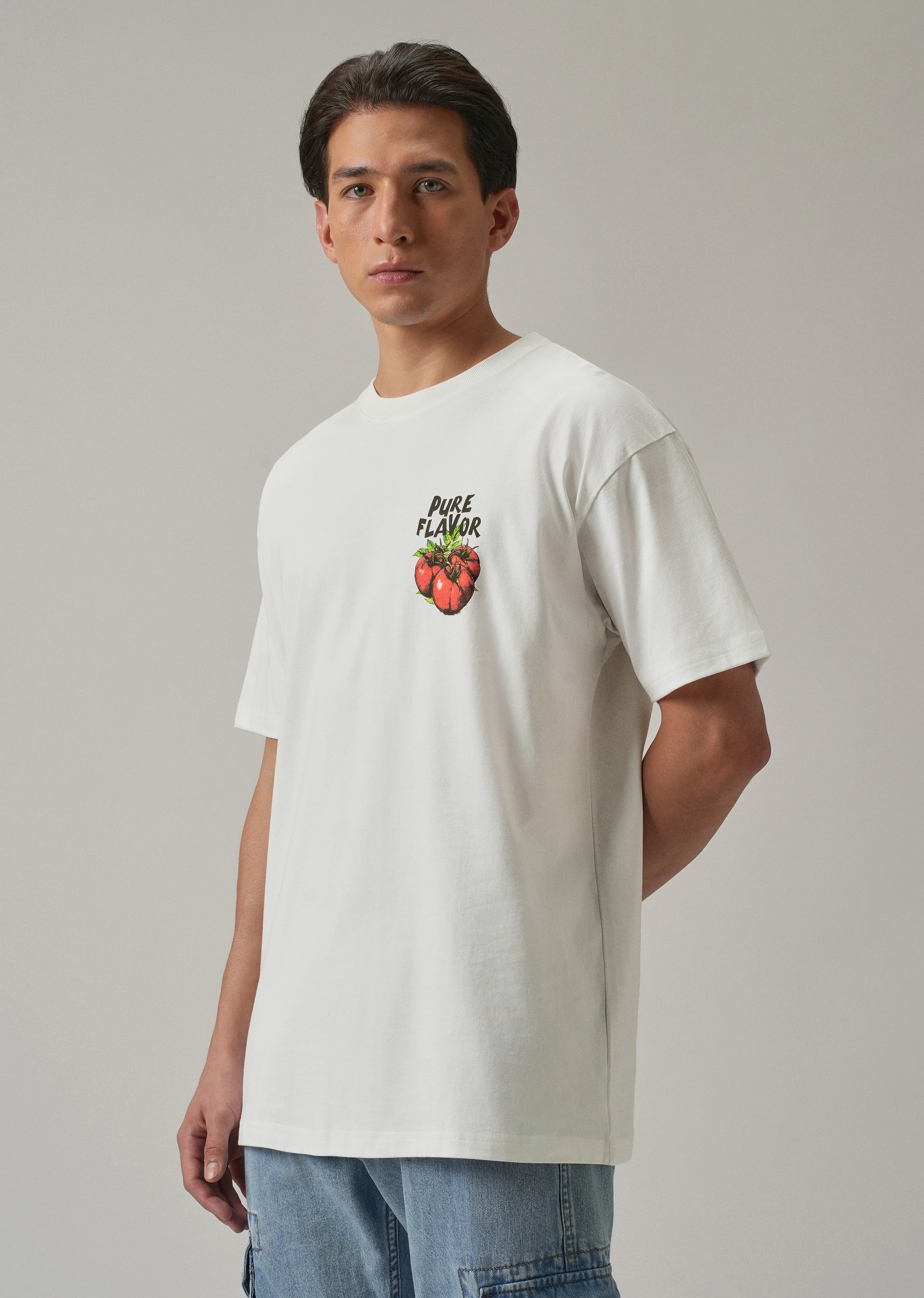 White Back Print Oversized T-shirt - Image 4