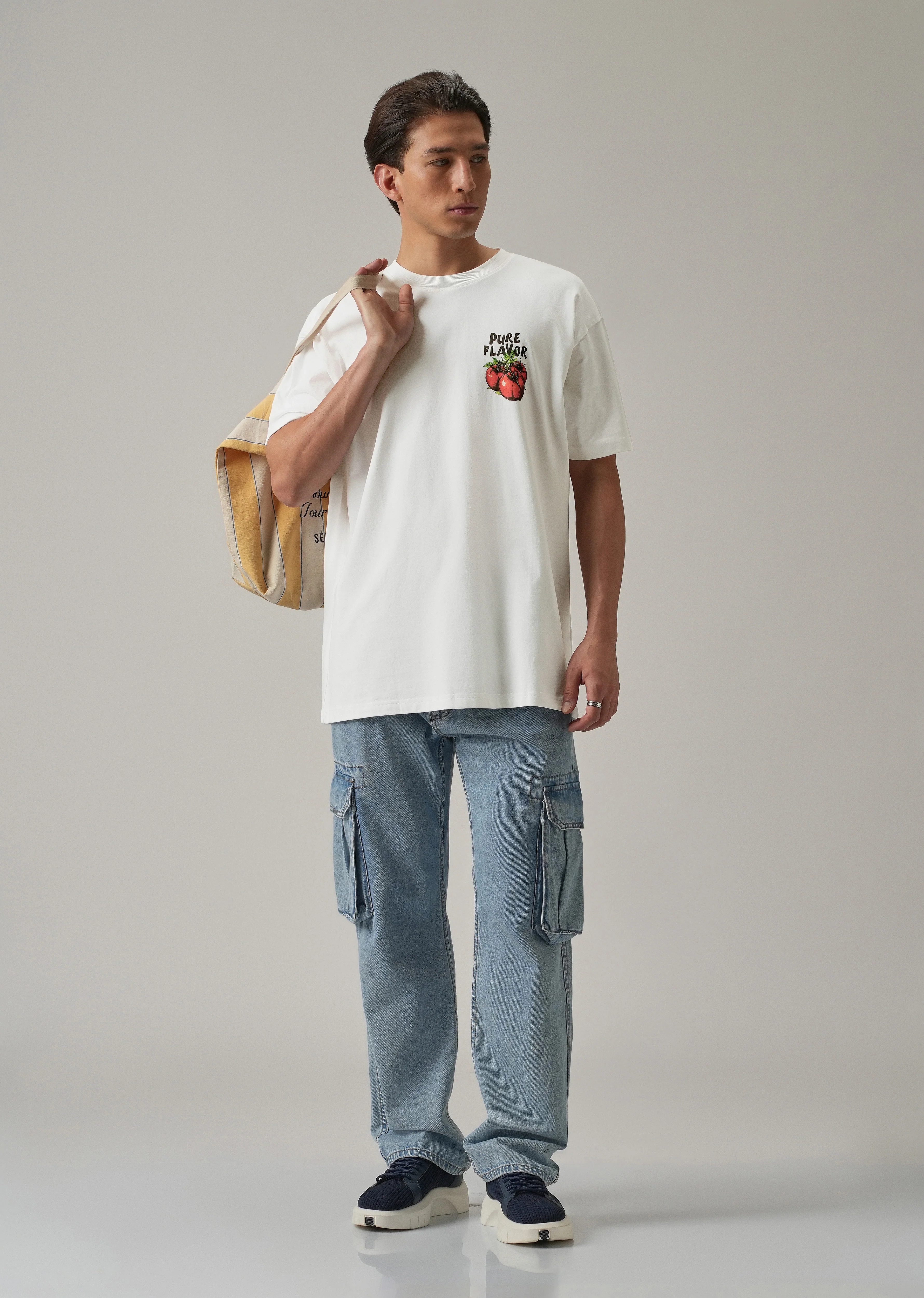 White Back Print Oversized T-shirt - Image 6