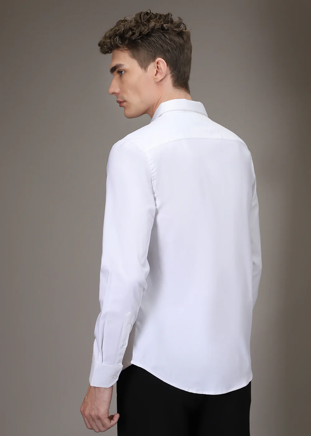 White Blossom Sequenced Designer Shirt - Image 5