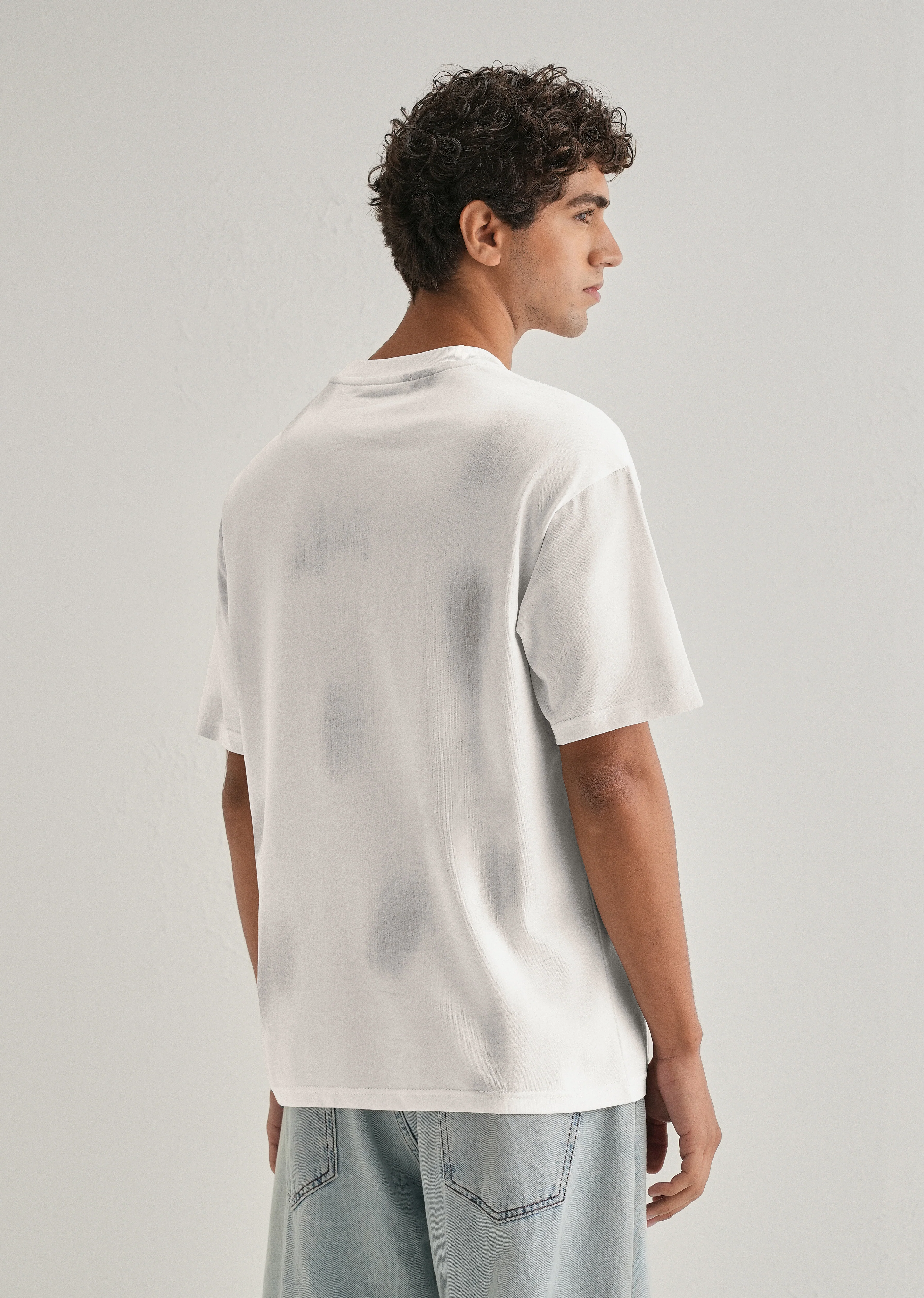 White Brushstroke Oversized T-shirt - Image 2