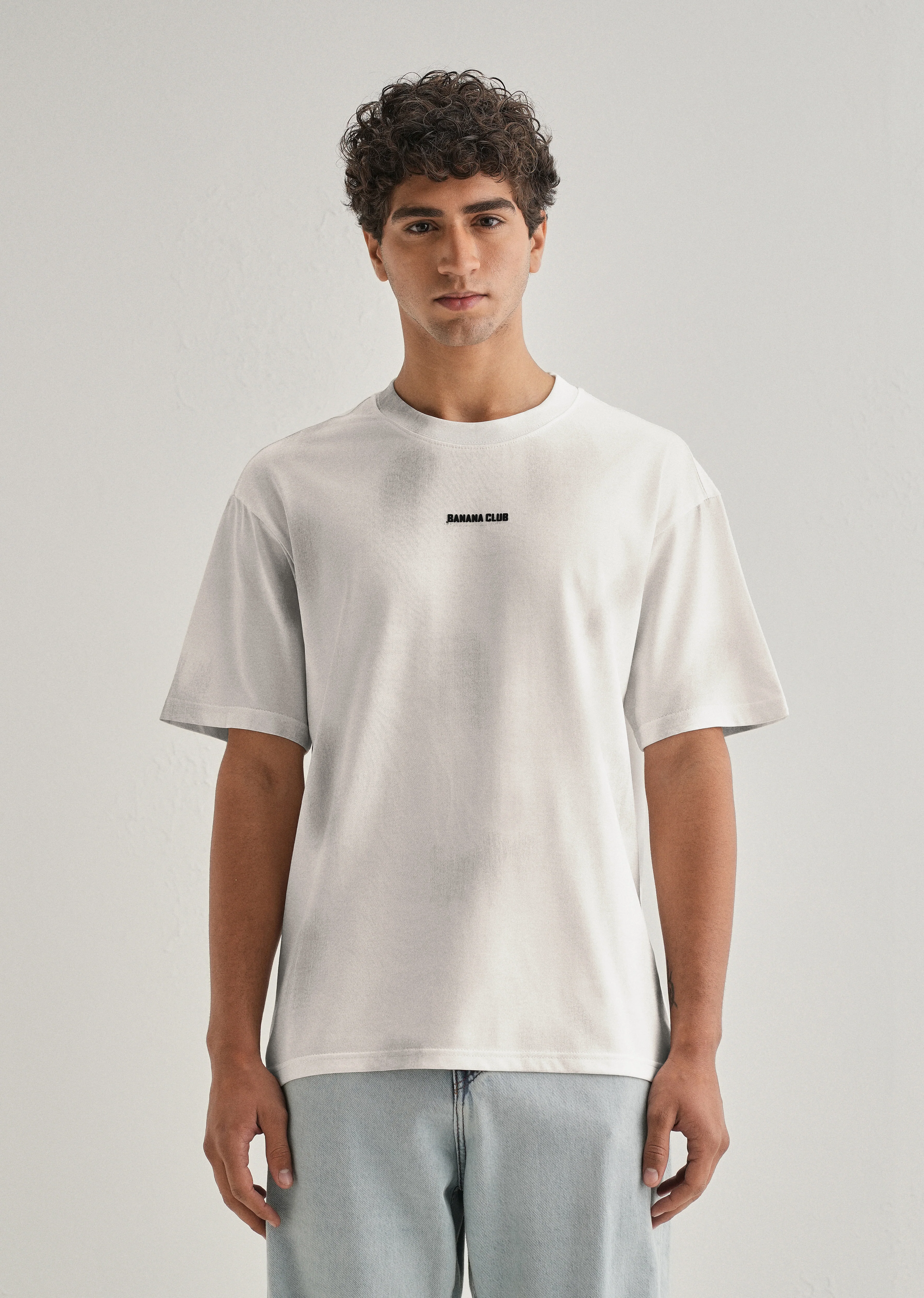 White Brushstroke Oversized T-shirt - Image 3