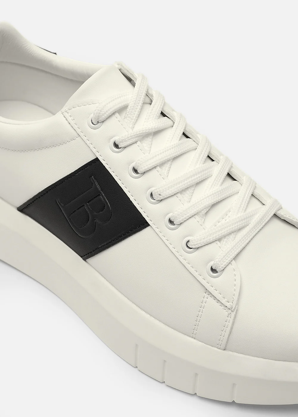 White Contrast Stripe Sneakers - Image 3