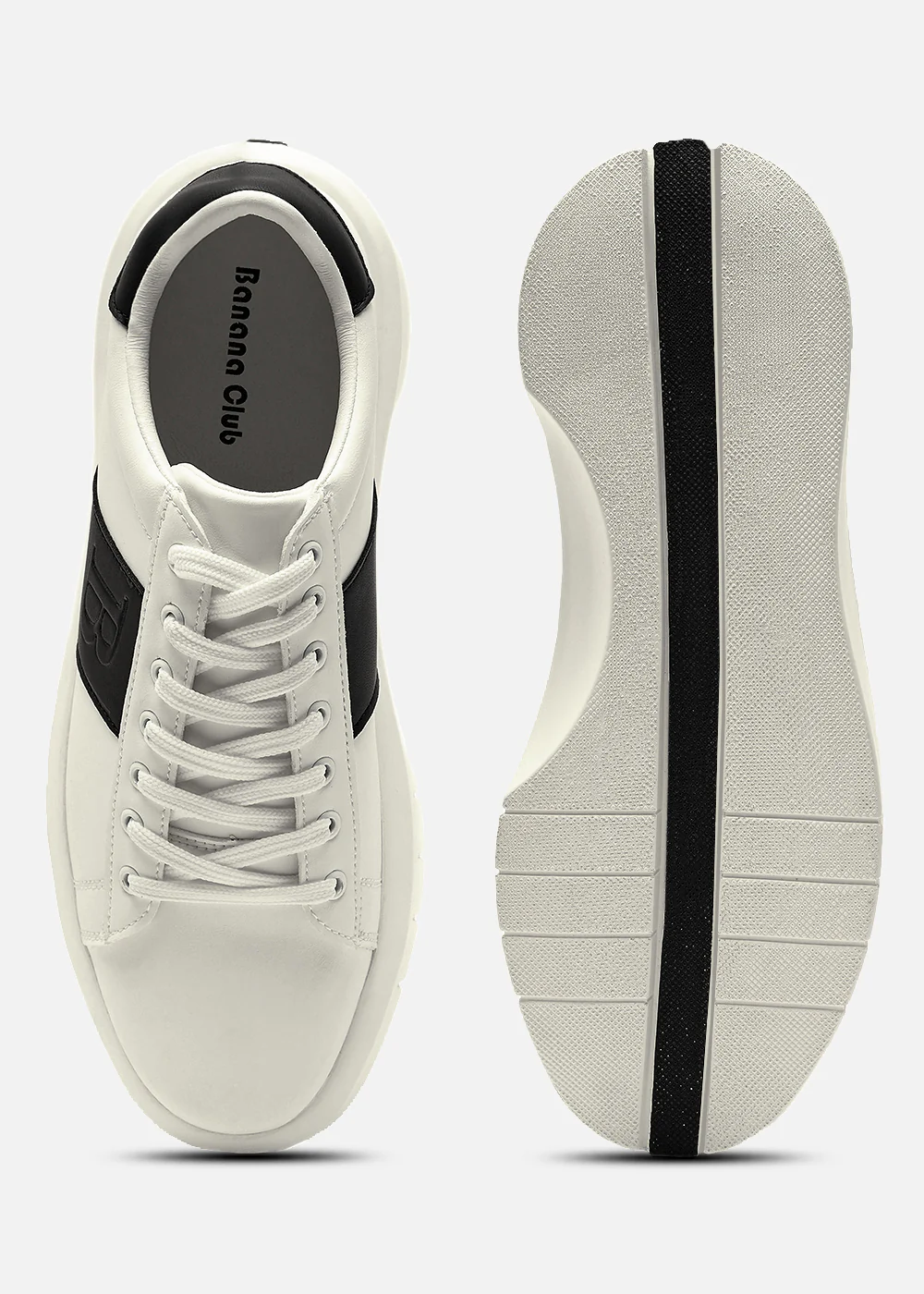 White Contrast Stripe Sneakers - Image 5