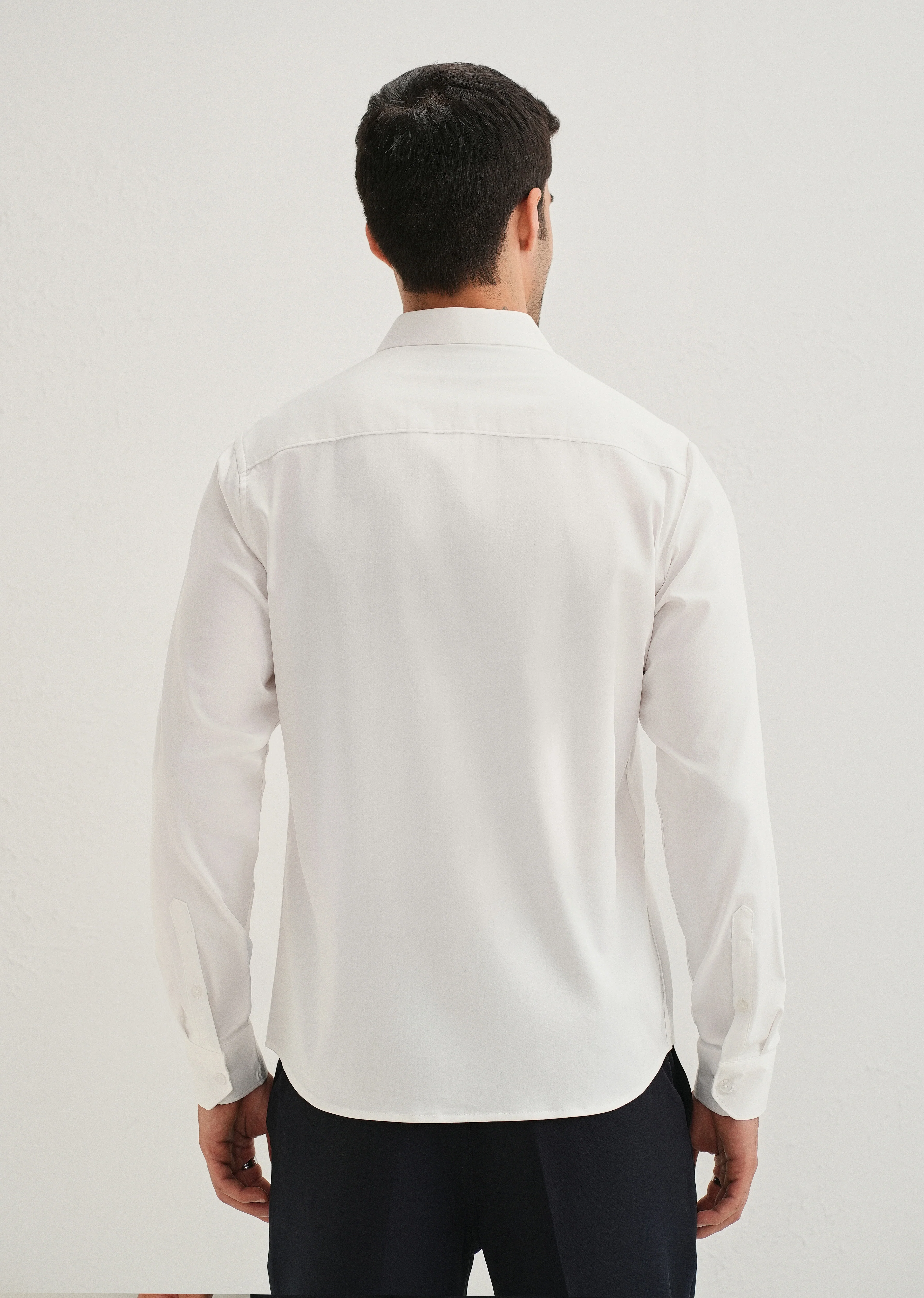 White Floral Embroidered Designer Shirt - Image 4