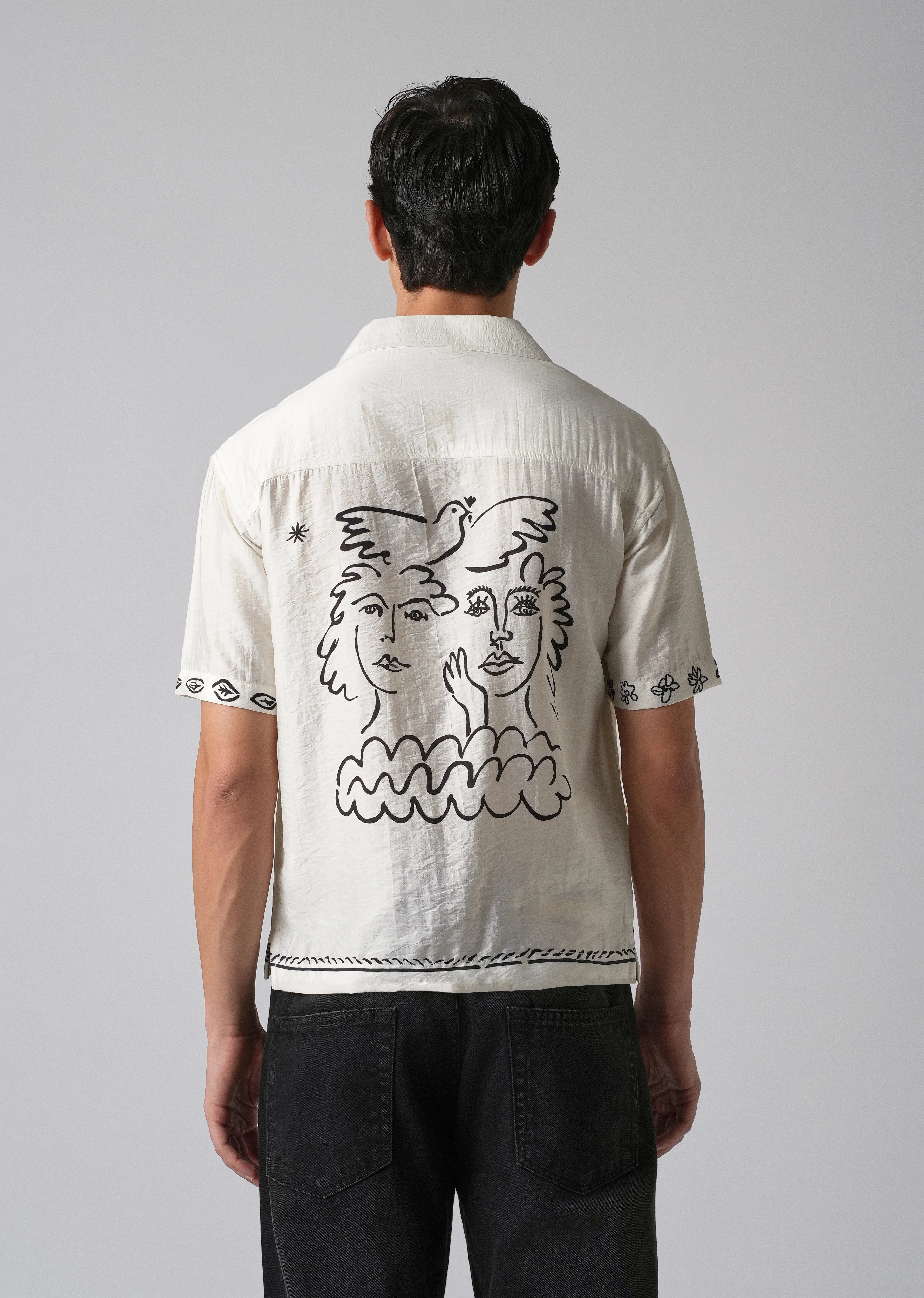 White Folk Print Shirt - Image 2