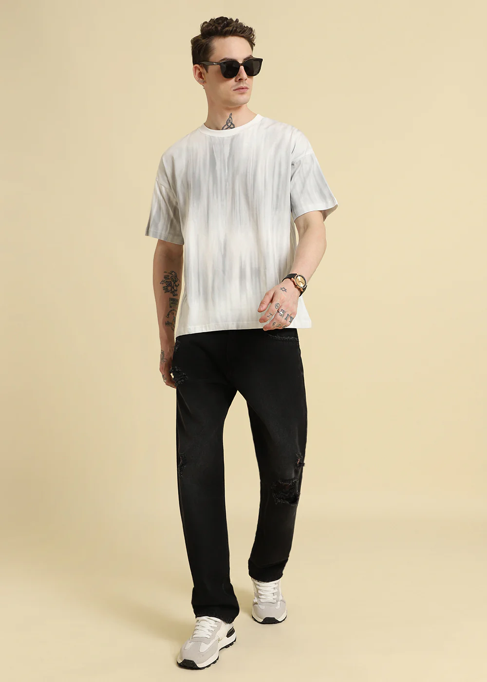White Gradient Oversized T-shirt - Image 5