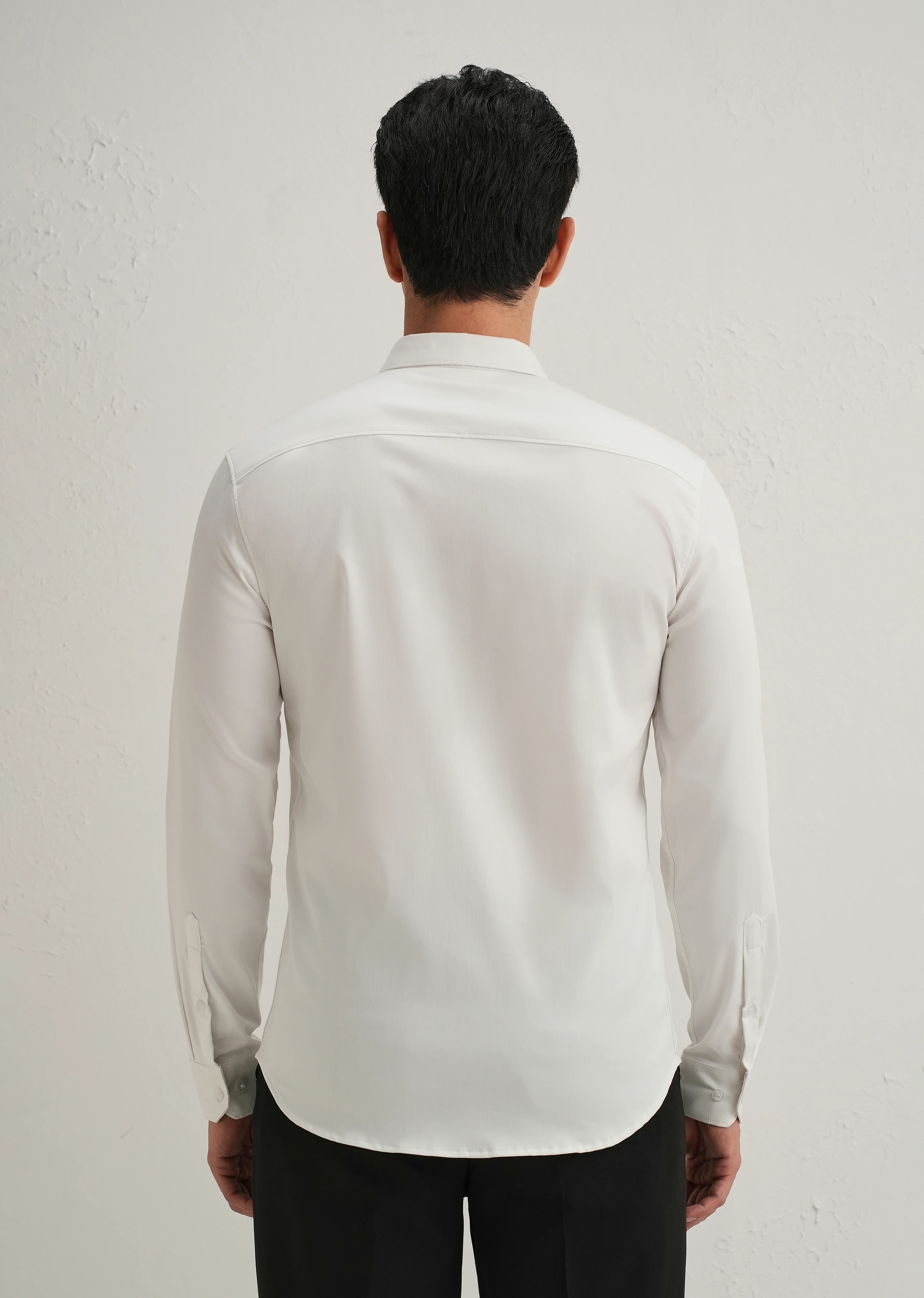 White Gradient Ray Sequin Designer Shirt - Image 3