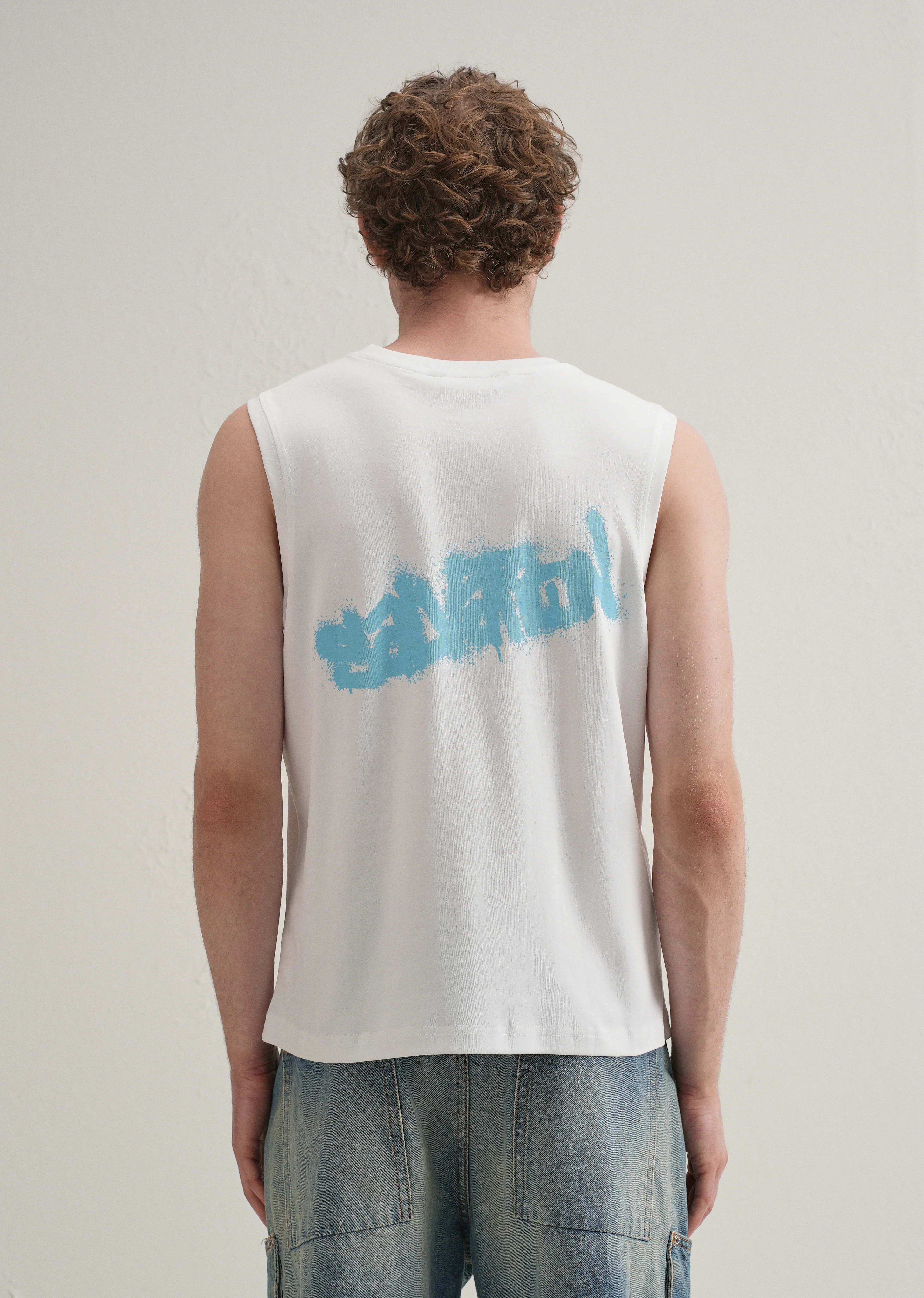 White Graffiti Printed Tank - Image 3
