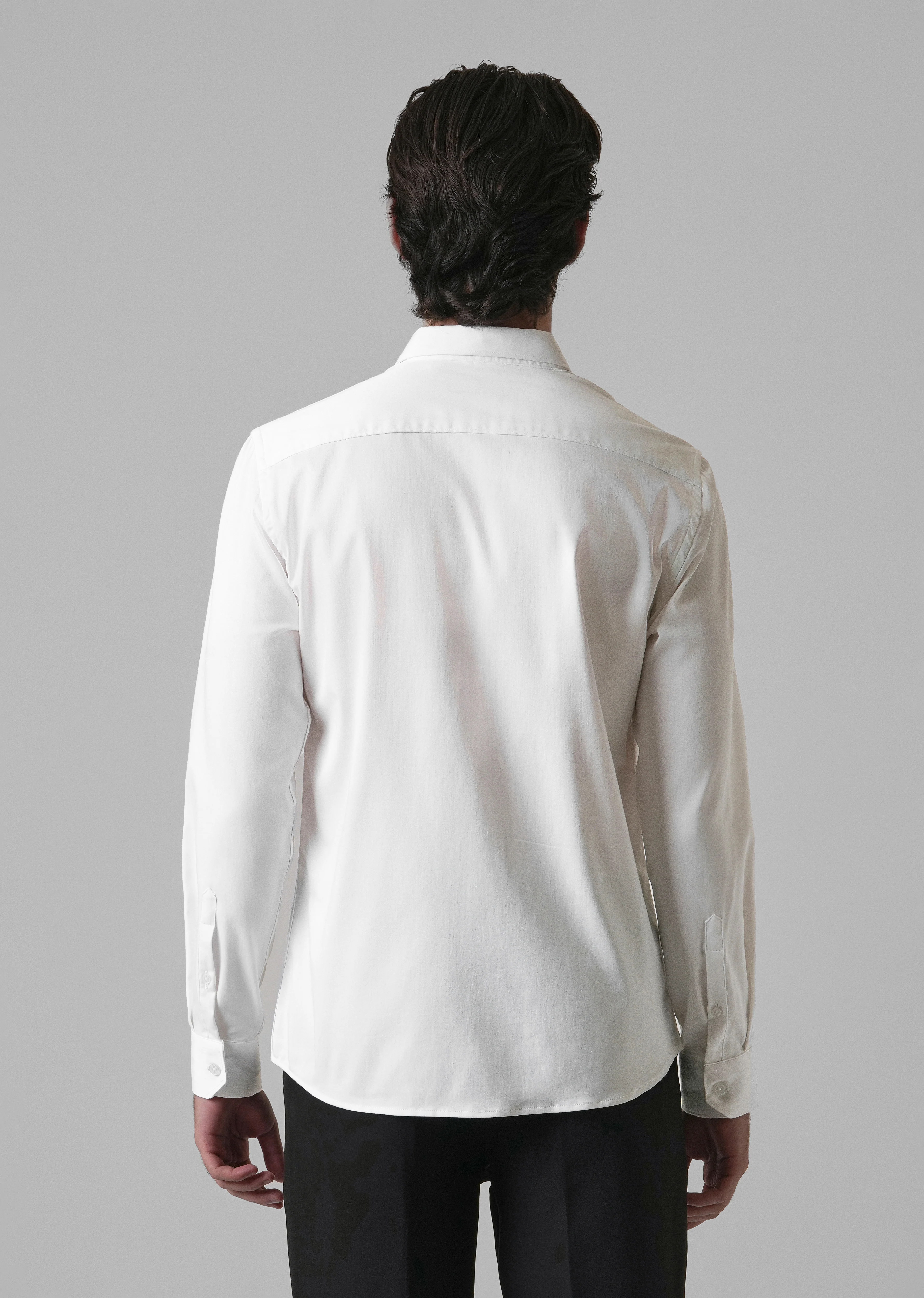 White Handcrafted Lion Embroidery Designer Shirt - Image 2