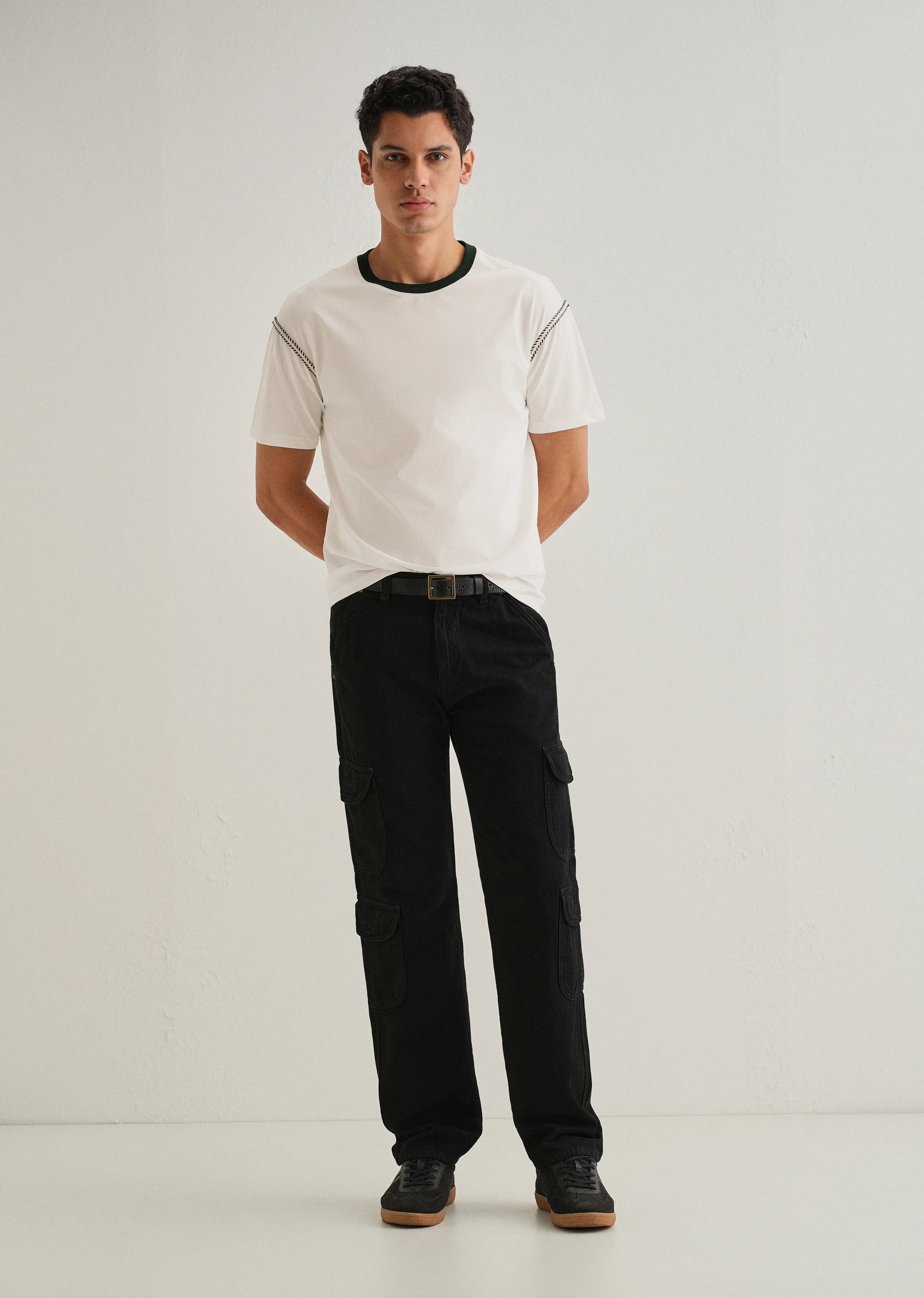 White Lace Applique T-shirt - Image 6