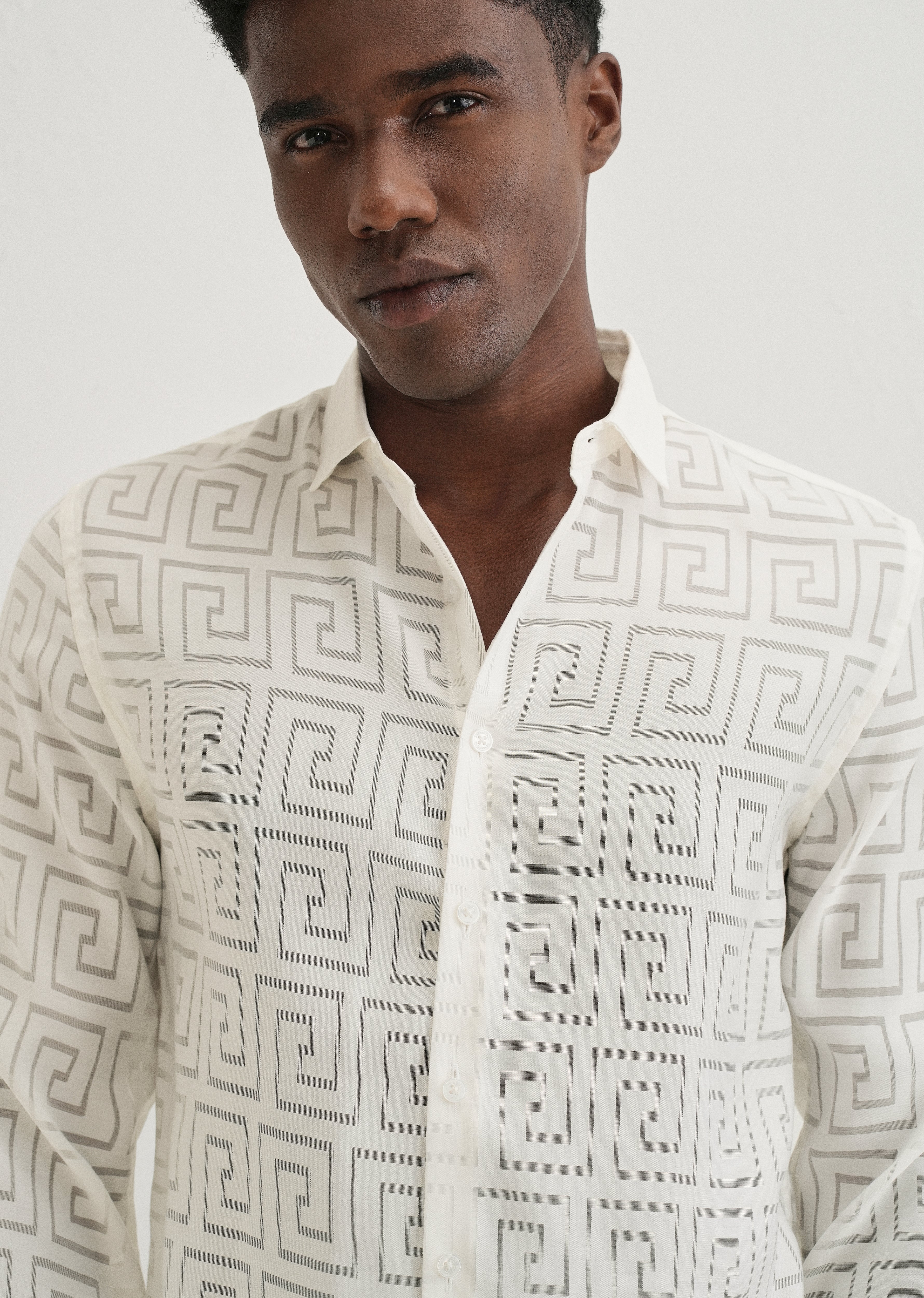 White Laser Cut Shirt - Image 2