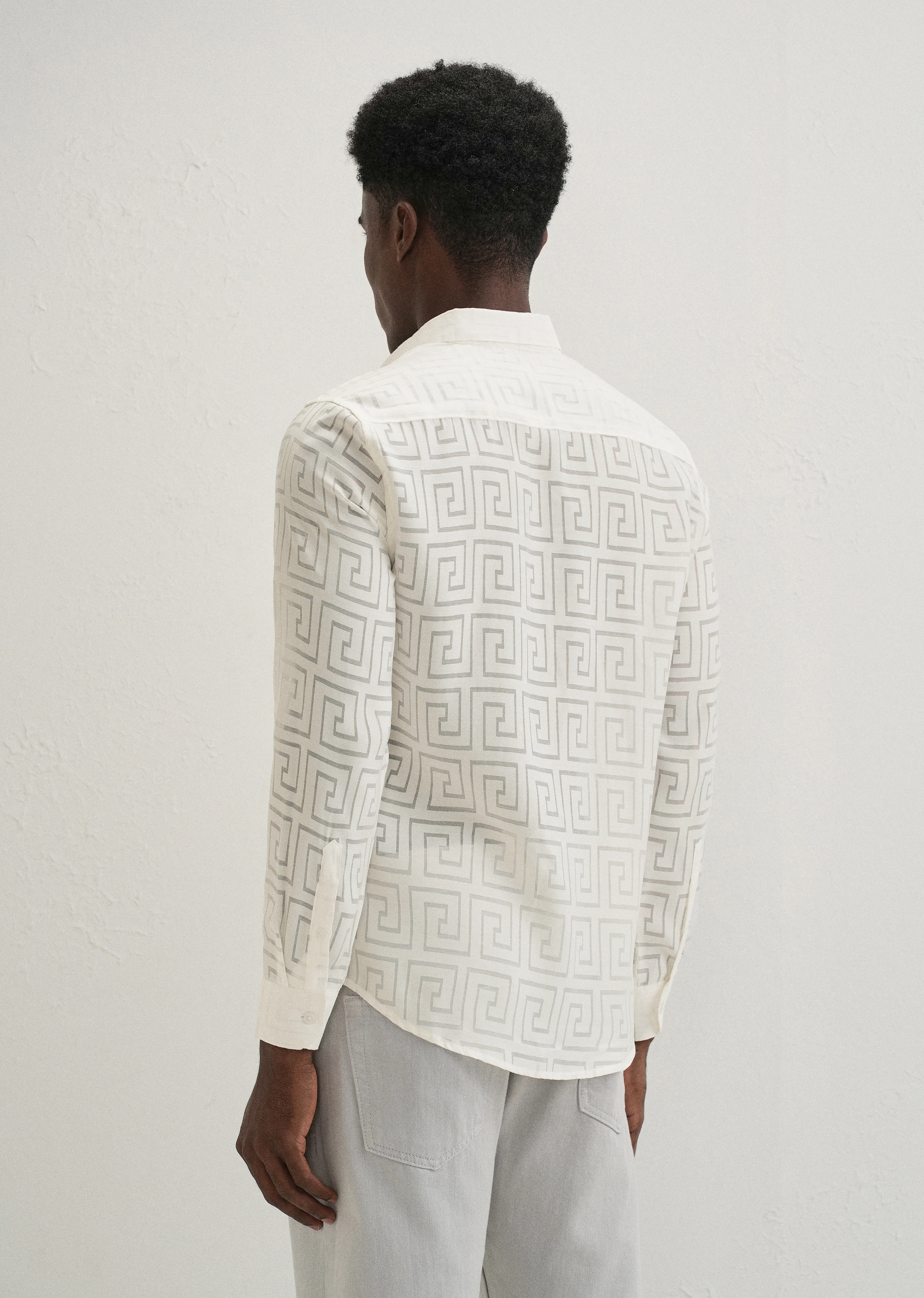 White Laser Cut Shirt - Image 3