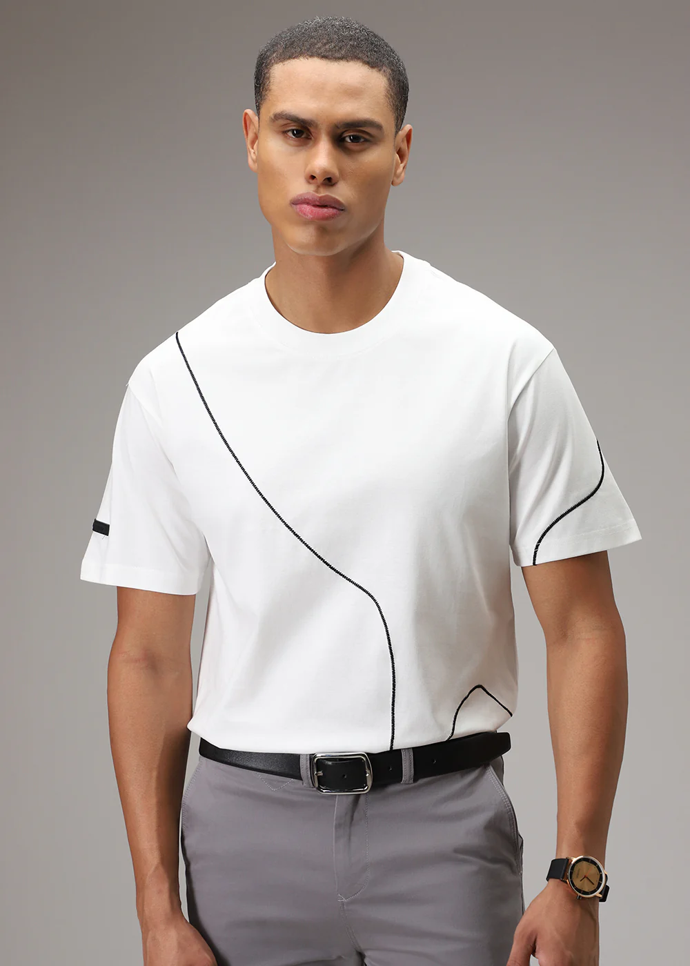 White Line Oversized T-shirt - Image 5