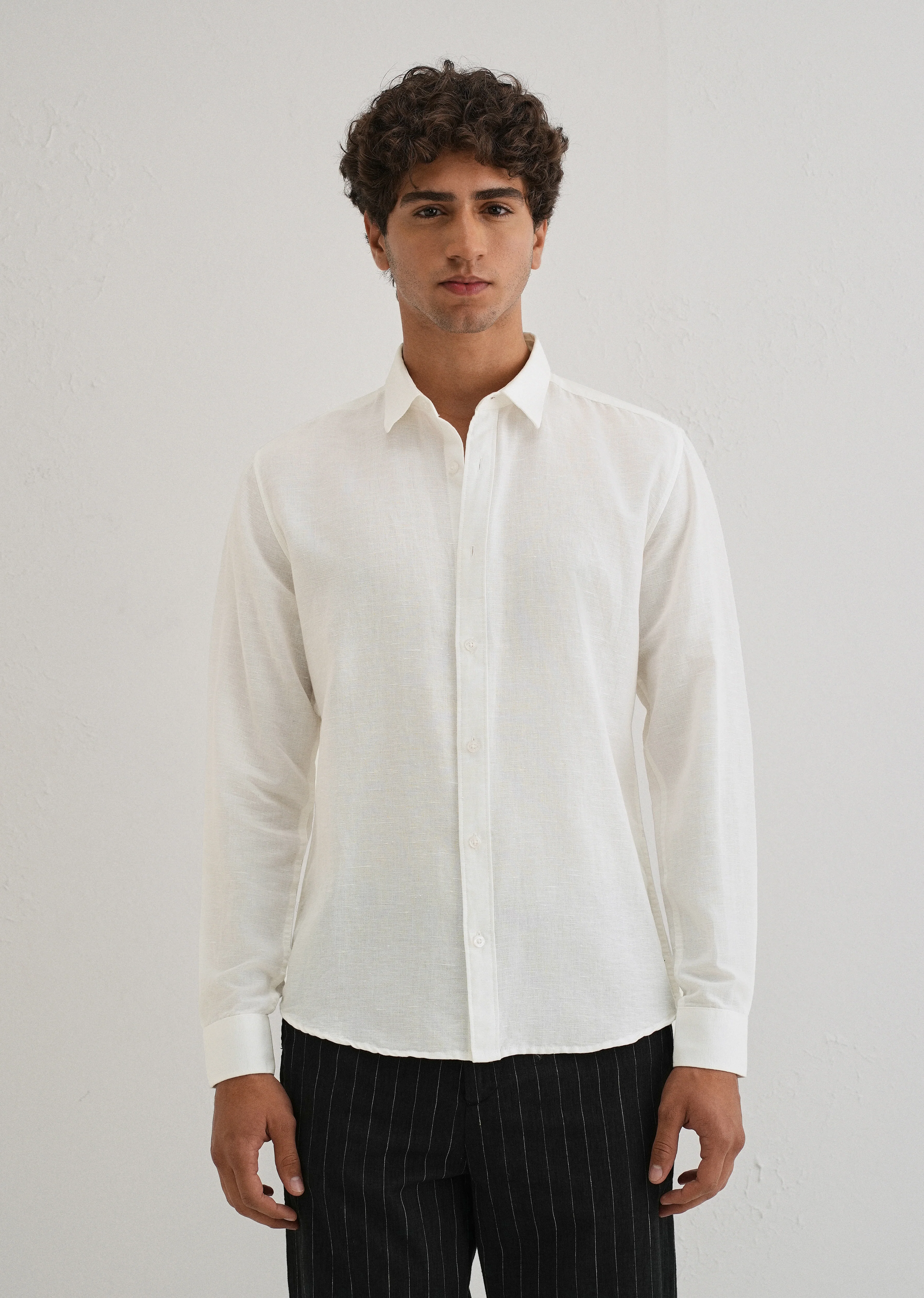 White Linen Shirt - Image 3