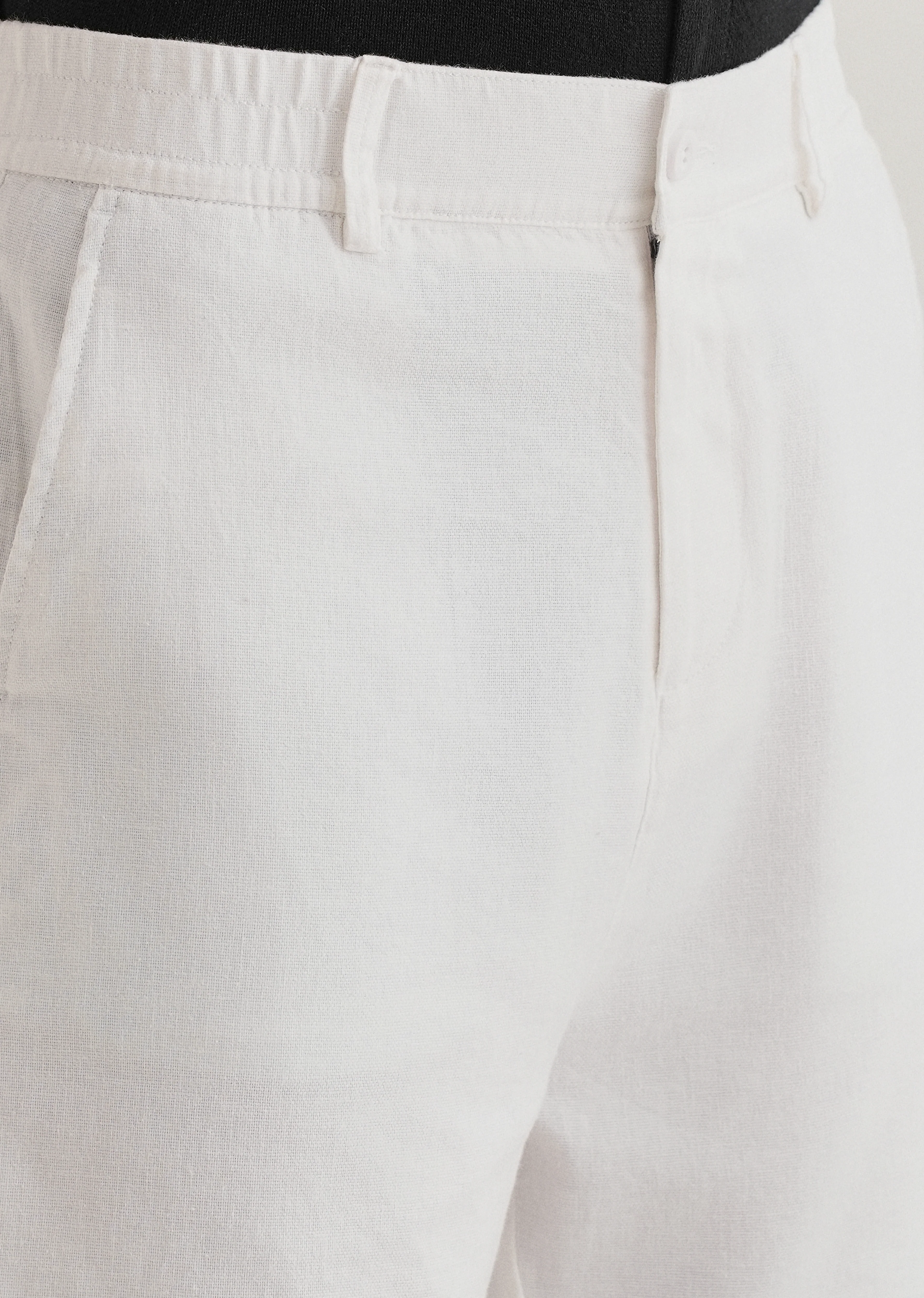 White Linen Shorts - Image 5